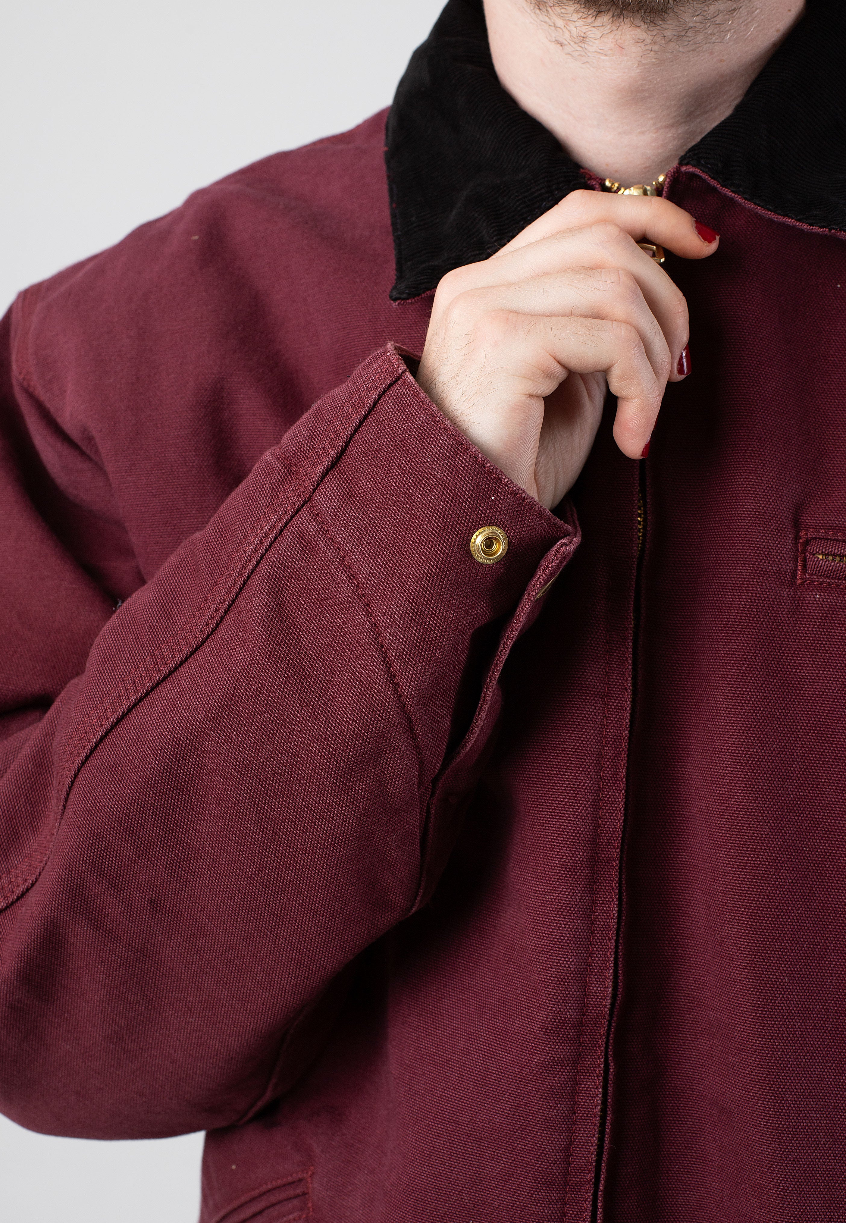 Carhartt WIP - Og Detroit Aged Canvas Malbec/Black - Jacket Clearance Footlocker Finishline