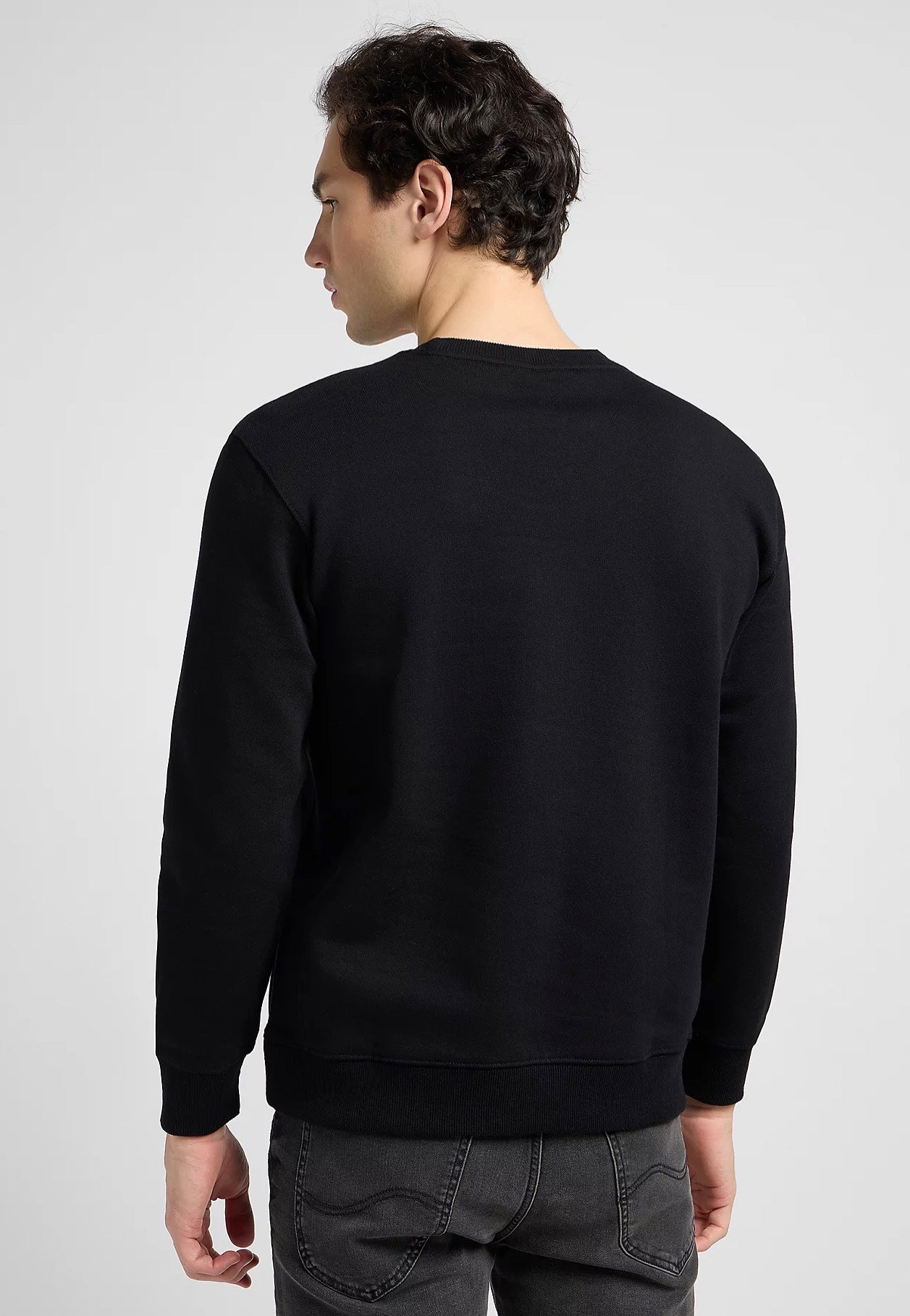 Lee - Plain Crew Black - Sweater Cheap Wiki