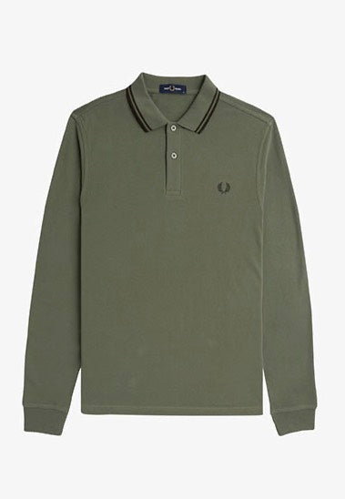 Fred Perry - Twin Tipped Laurel Wreath Green/Night Green/Night Green - Longsleeve In China Cheap Pice