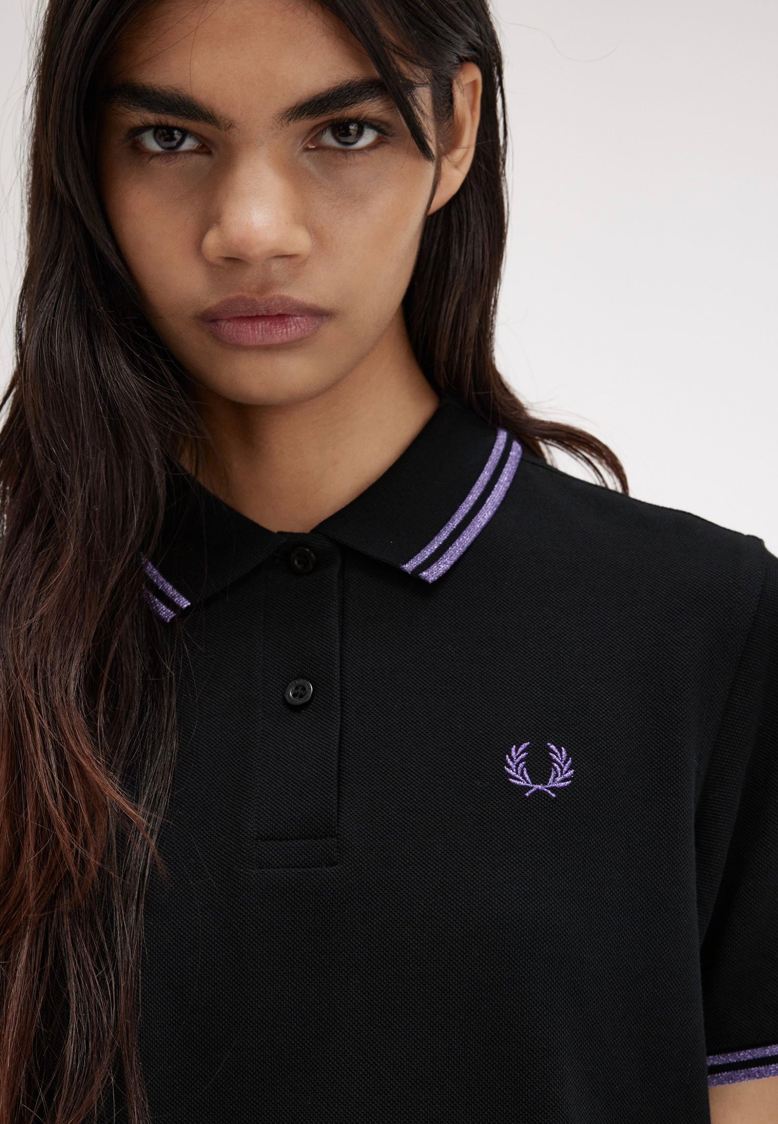 Fred Perry - Twin Tipped Black/Metallic Ultra Violet/Metallic Ultra Violet - Polo Outlet Great Deals