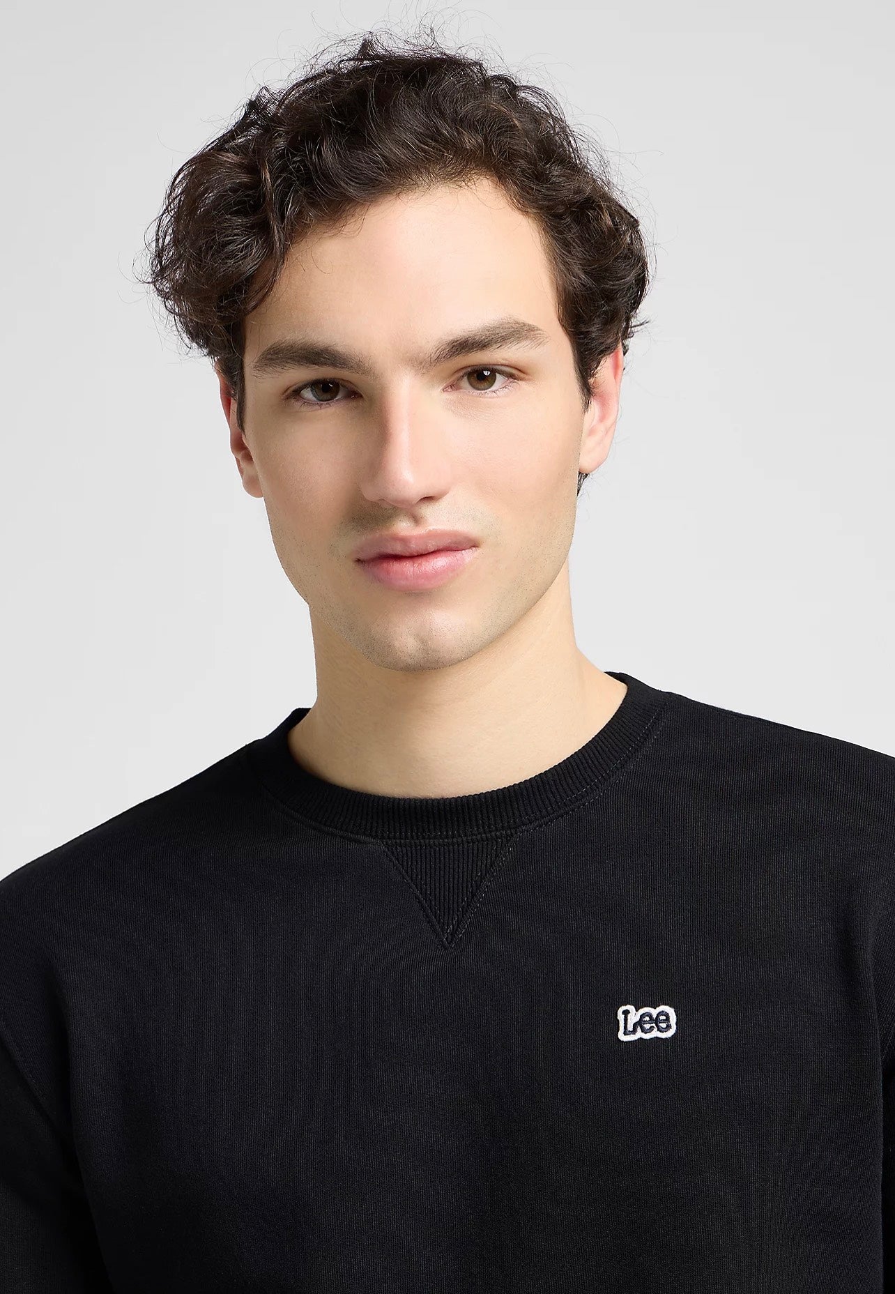 Lee - Plain Crew Black - Sweater Cheap Wiki