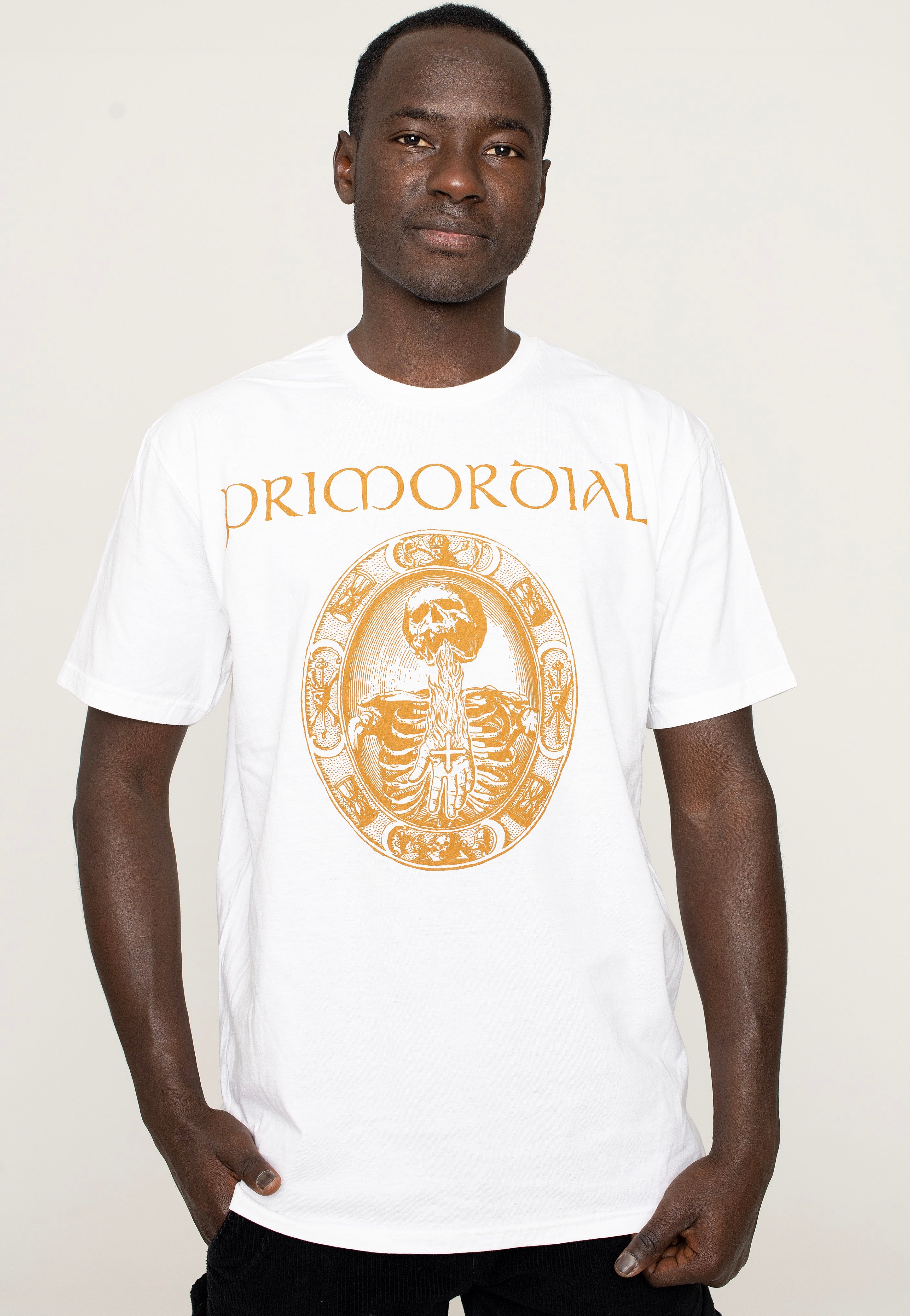 Primordial - Redemption At The Puritans Hand White - T-Shirt Buy Online Cheap Pice