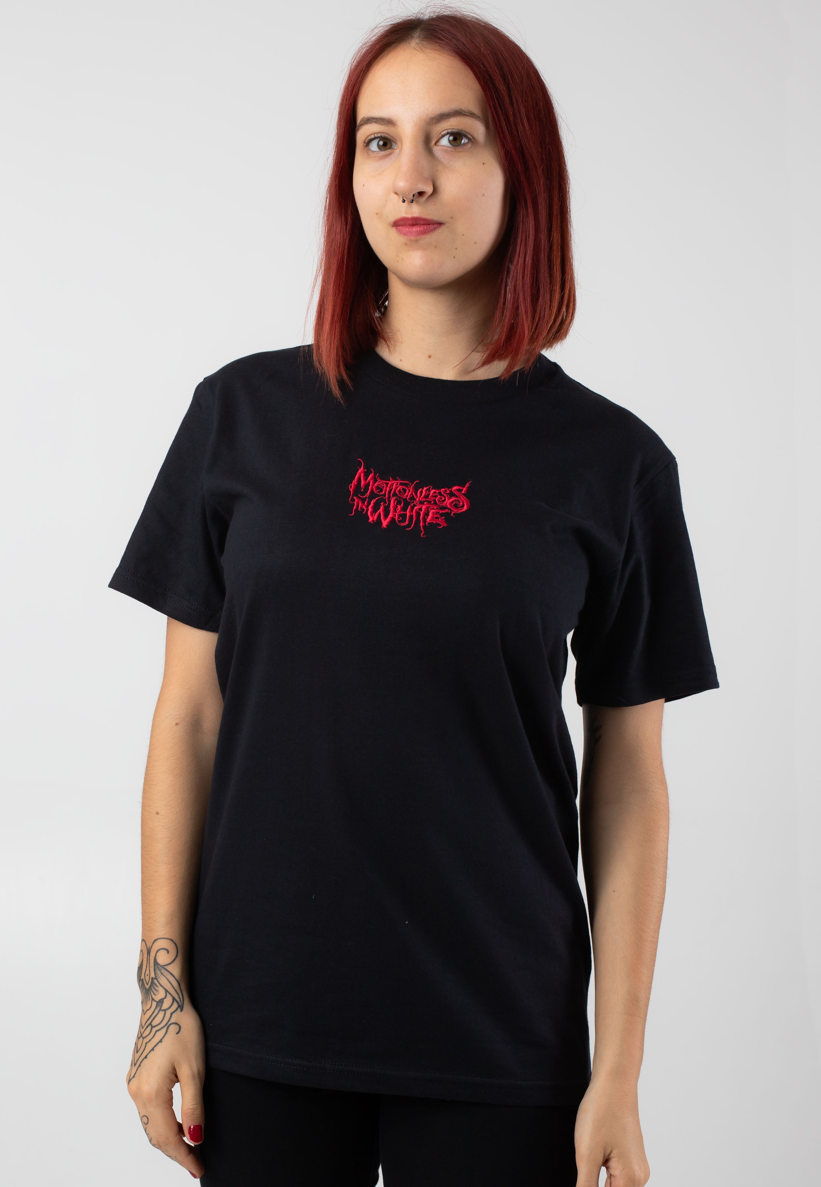 Motionless In White - Embroidered Red Logo - T-Shirt Pictures Cheap Pice