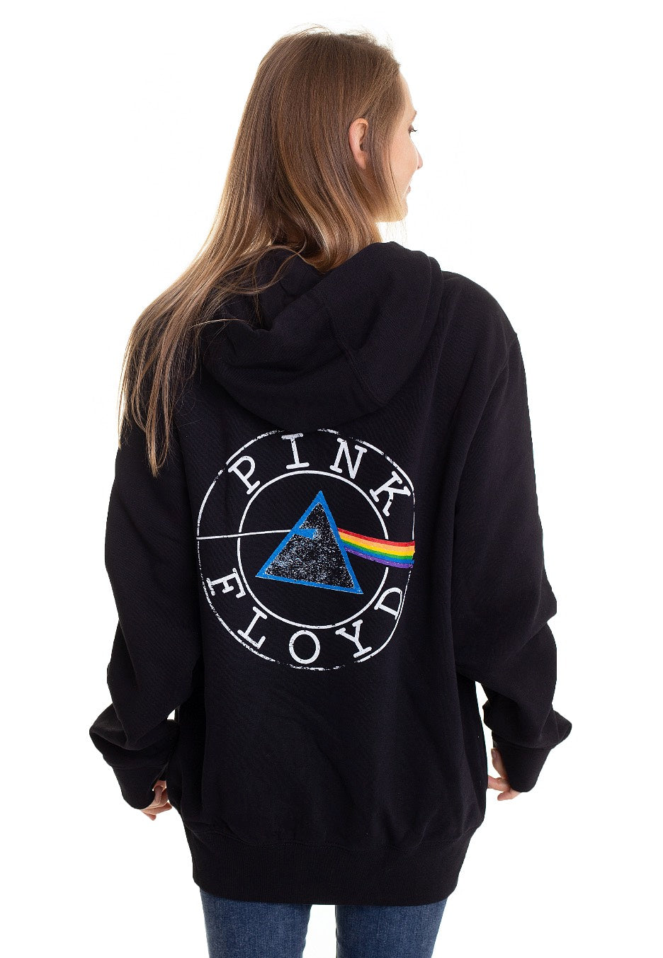 Pink Floyd - Circle Logo Back Print - Zipper Cheap Fake