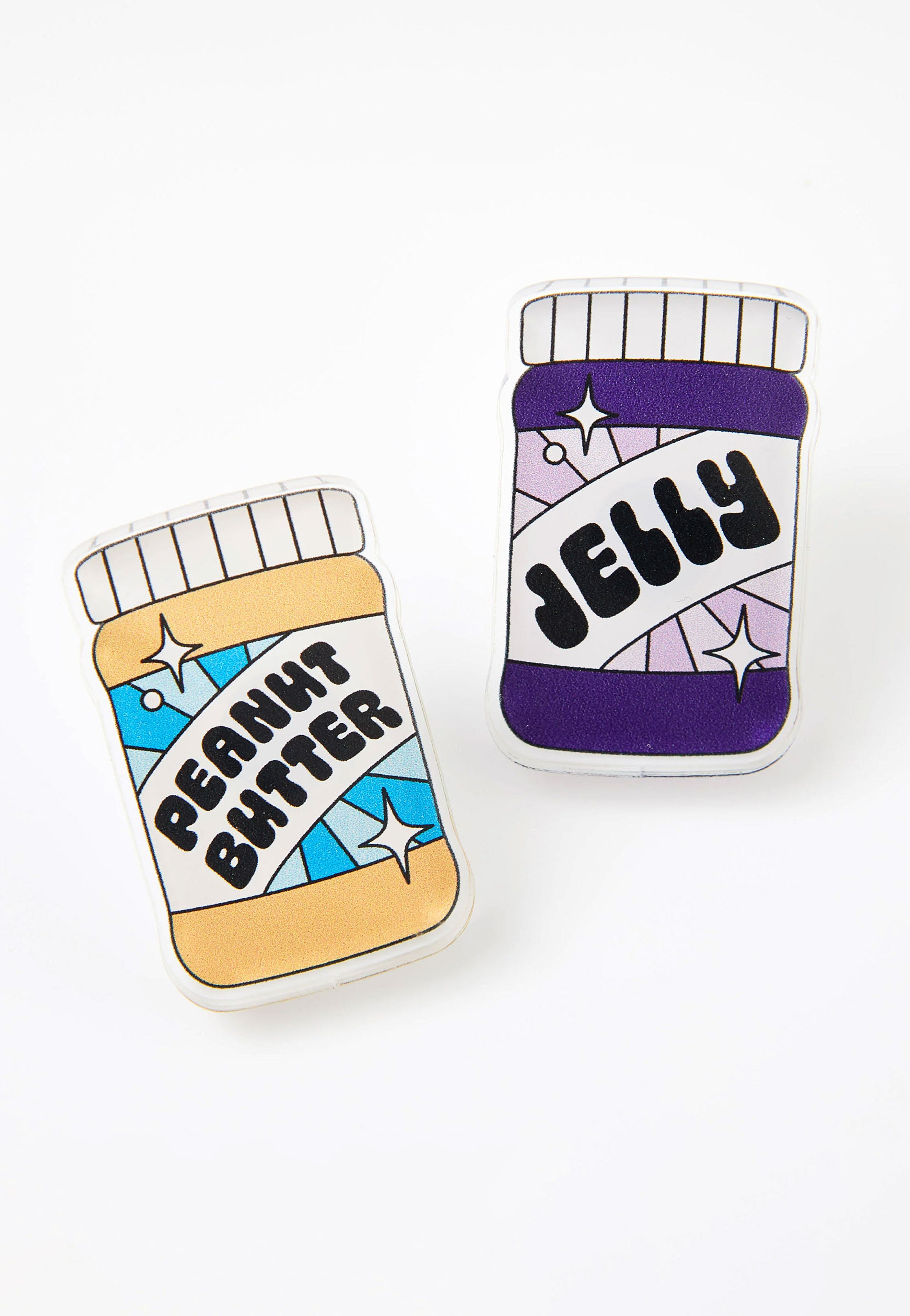 Punky Pins - Peanut Butter & Jelly Acrylic Pair - Pin Classic For Sale