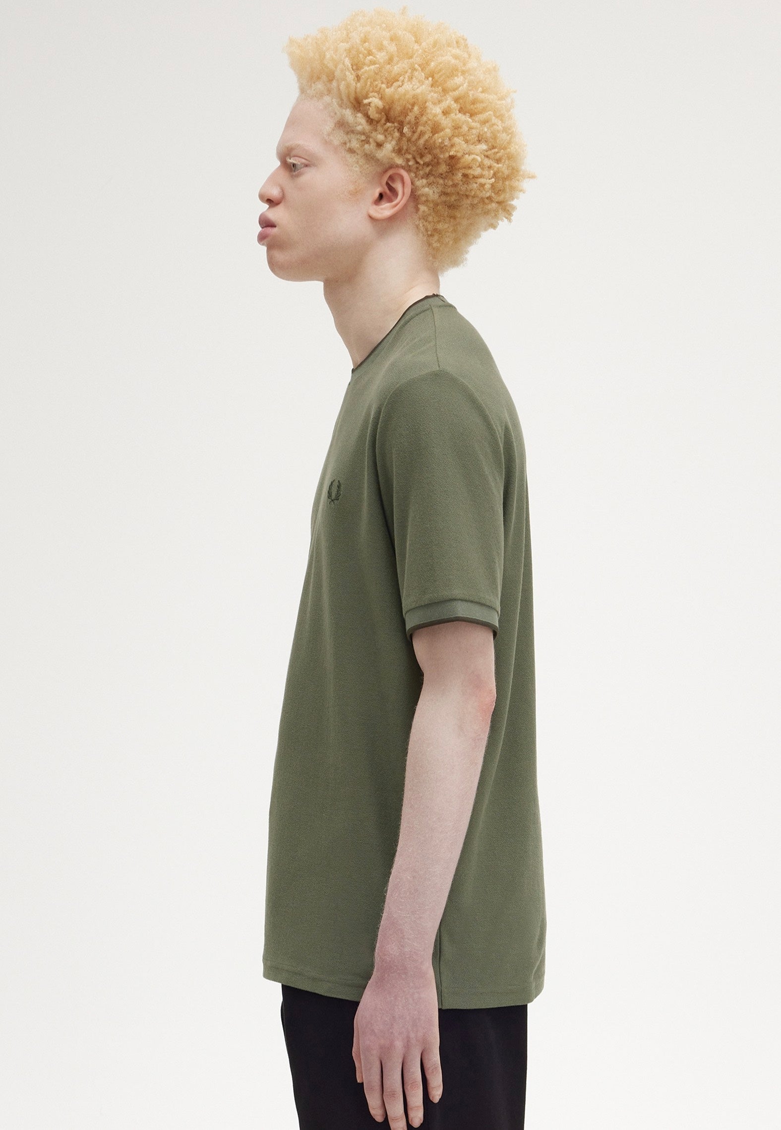 Fred Perry - Crepe Pique Laurel Wreath Green - T-Shirt Discount Hot Sale