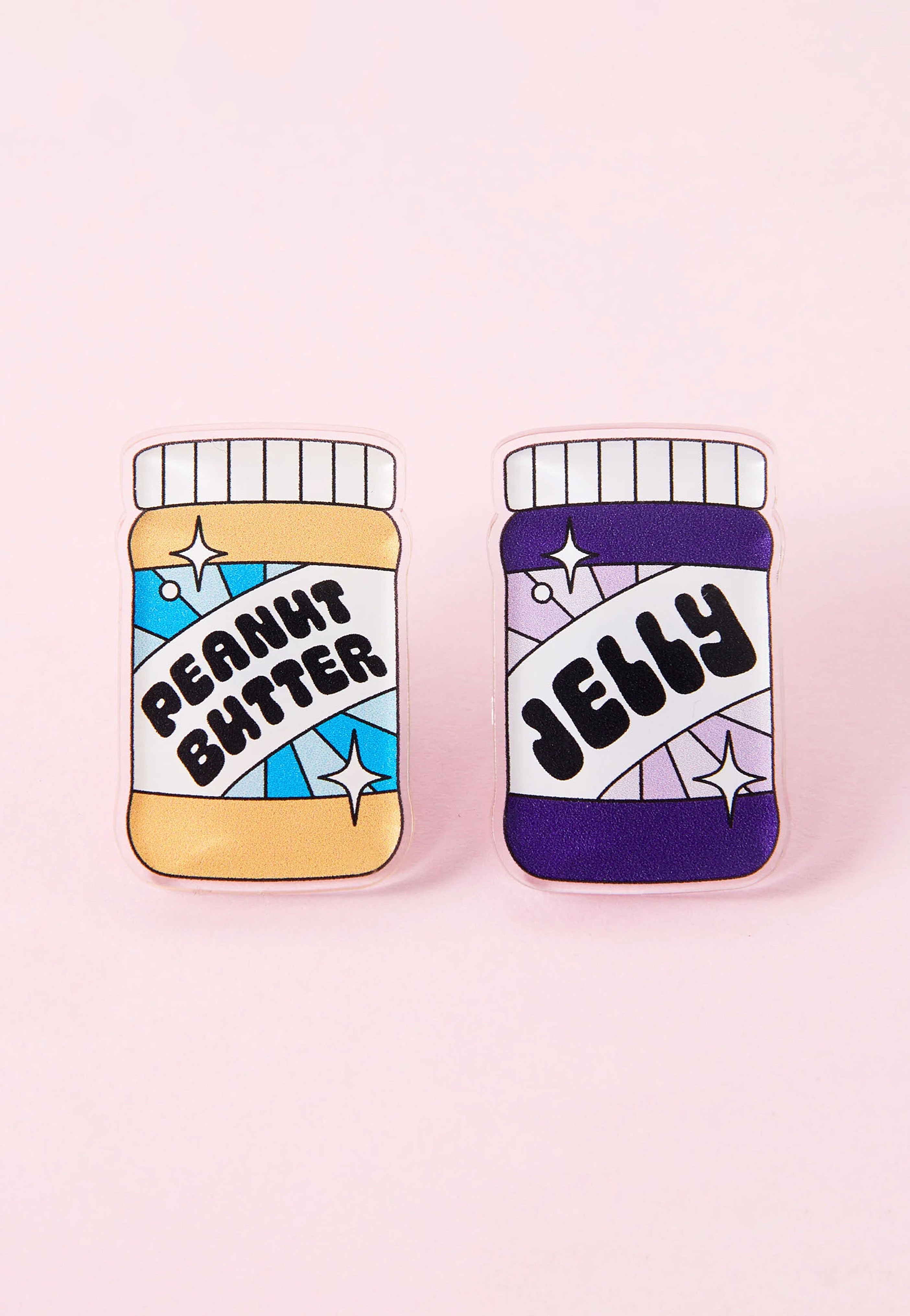 Punky Pins - Peanut Butter & Jelly Acrylic Pair - Pin Classic For Sale