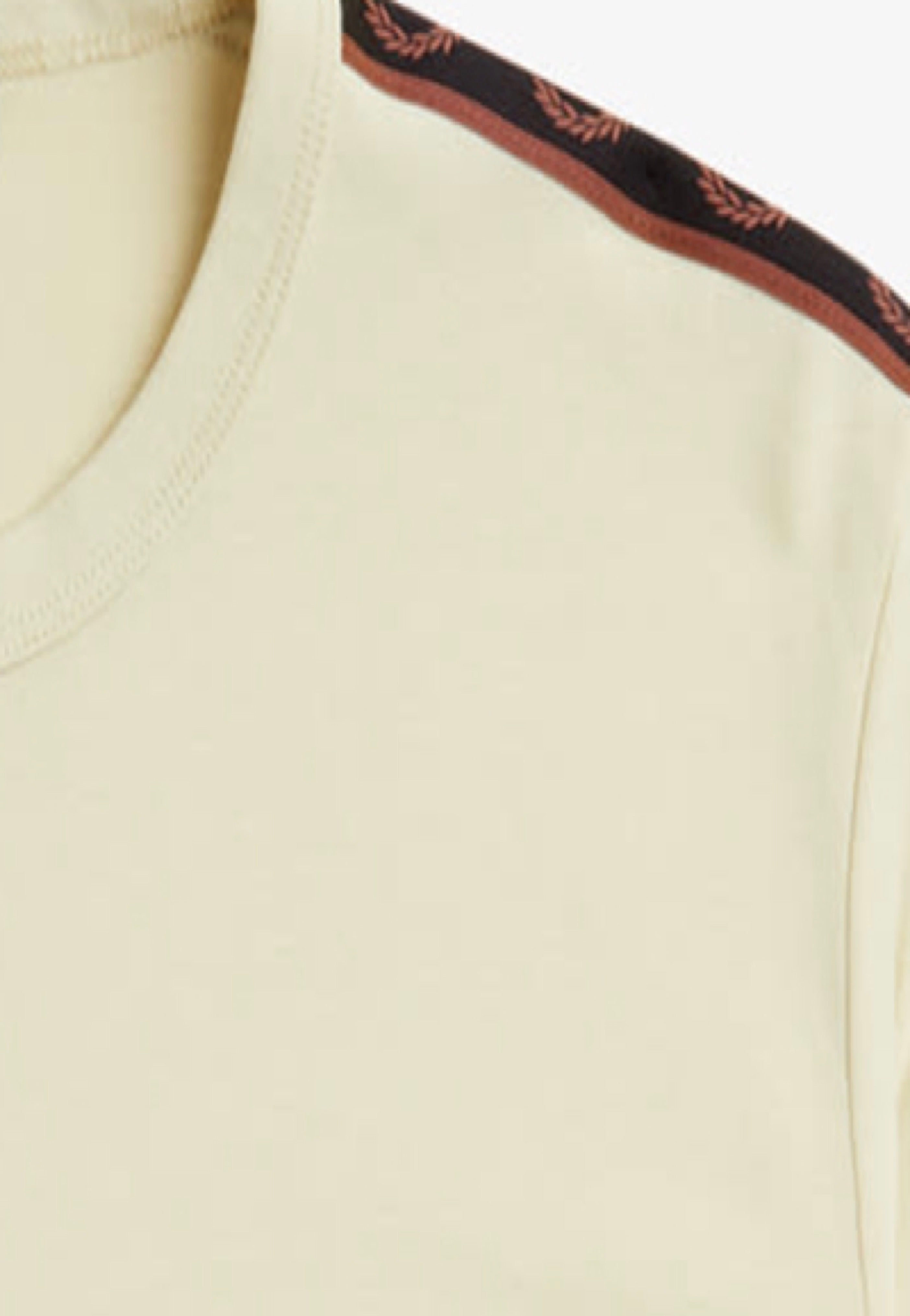 Fred Perry - Contrast Tape Ringer Oatmeal/Whisky Brown - T-Shirt Buy Cheap Browse