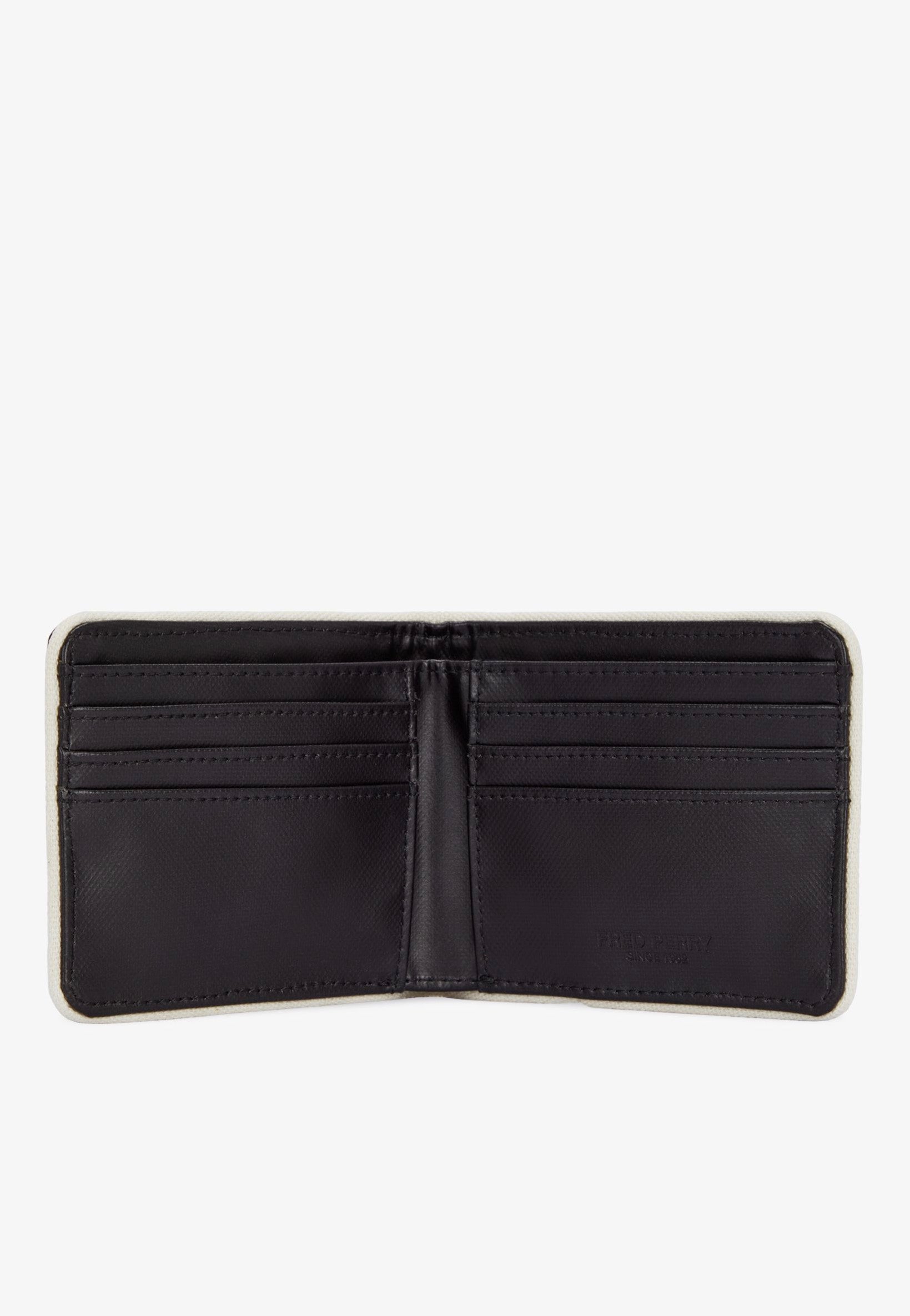 Fred Perry - Coated Polyester Billfold Black/ Ecru - Wallet Supply Sale Online