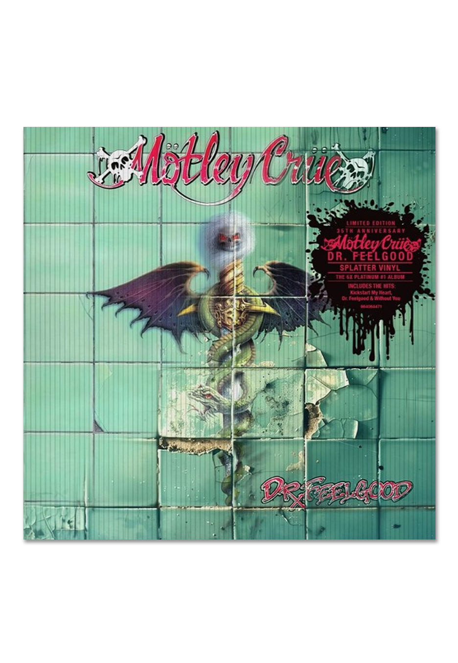 Mtley CrÃ¼e - Dr. Feelgood (35th Anniversary) Ltd. Red w/ White - Splattered Vinyl Clearance Best Place