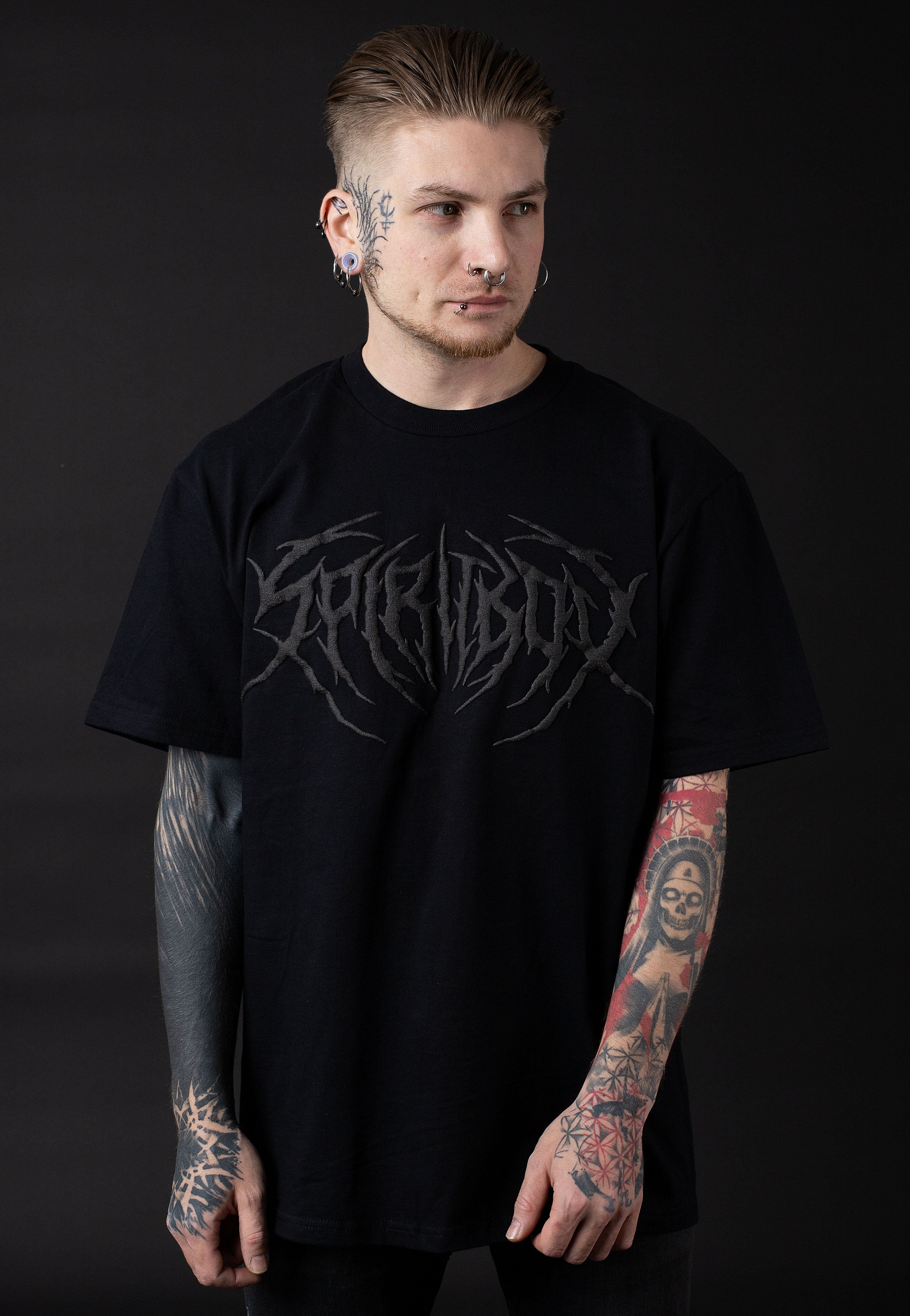 Spiritbox - Deathmetal Logo Limited Black On Black - T-Shirt Low Cost