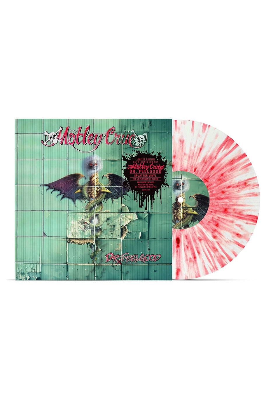 Mtley CrÃ¼e - Dr. Feelgood (35th Anniversary) Ltd. Red w/ White - Splattered Vinyl Clearance Best Place