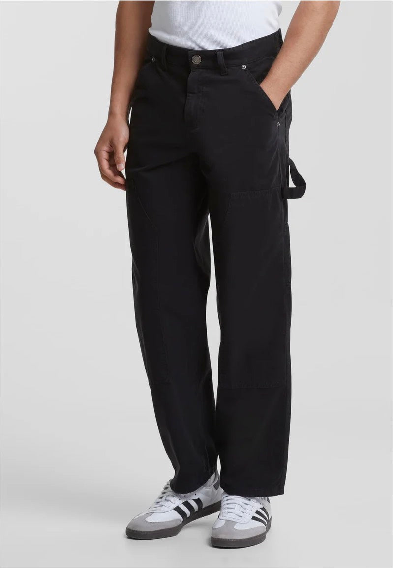 Urban Classics - Twill Double Knee Black - Pants Visit New Online