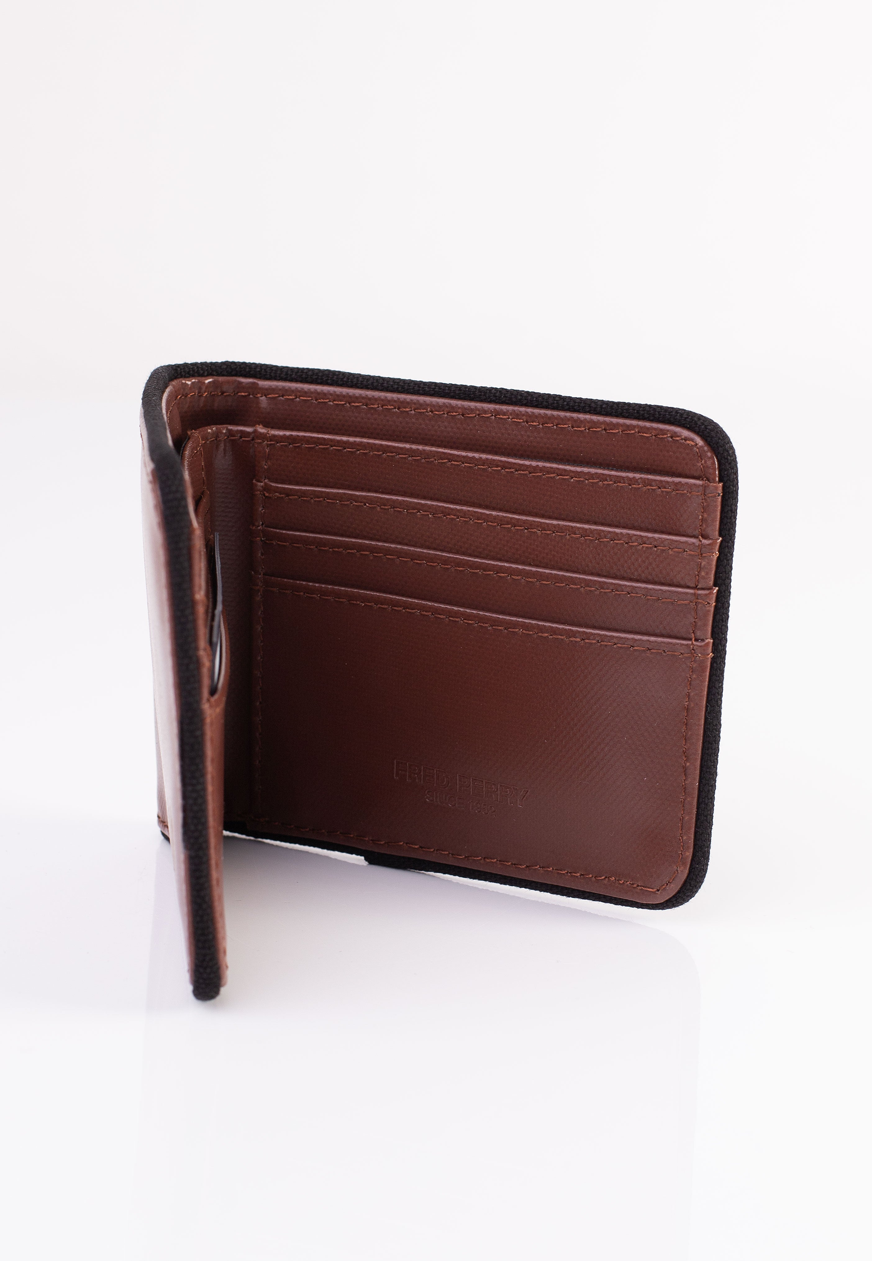 Fred Perry - Coated Polyester Billfold Whisky Brown - Wallet Genuine Cheap Online