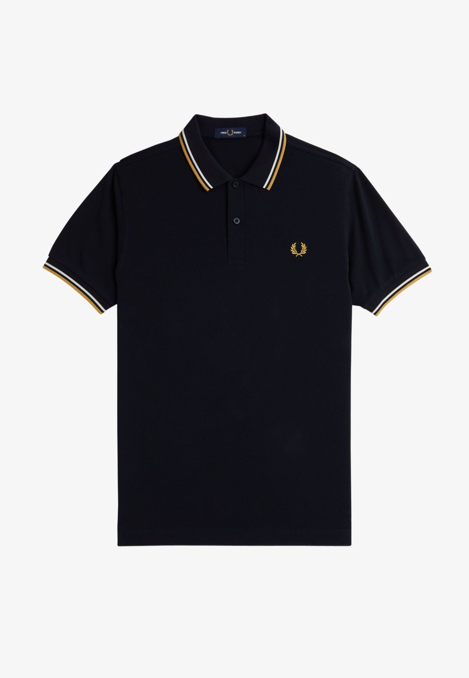 Fred Perry - Twin Tipped Navy/Ecru/Honeycomb - Polo Real Online