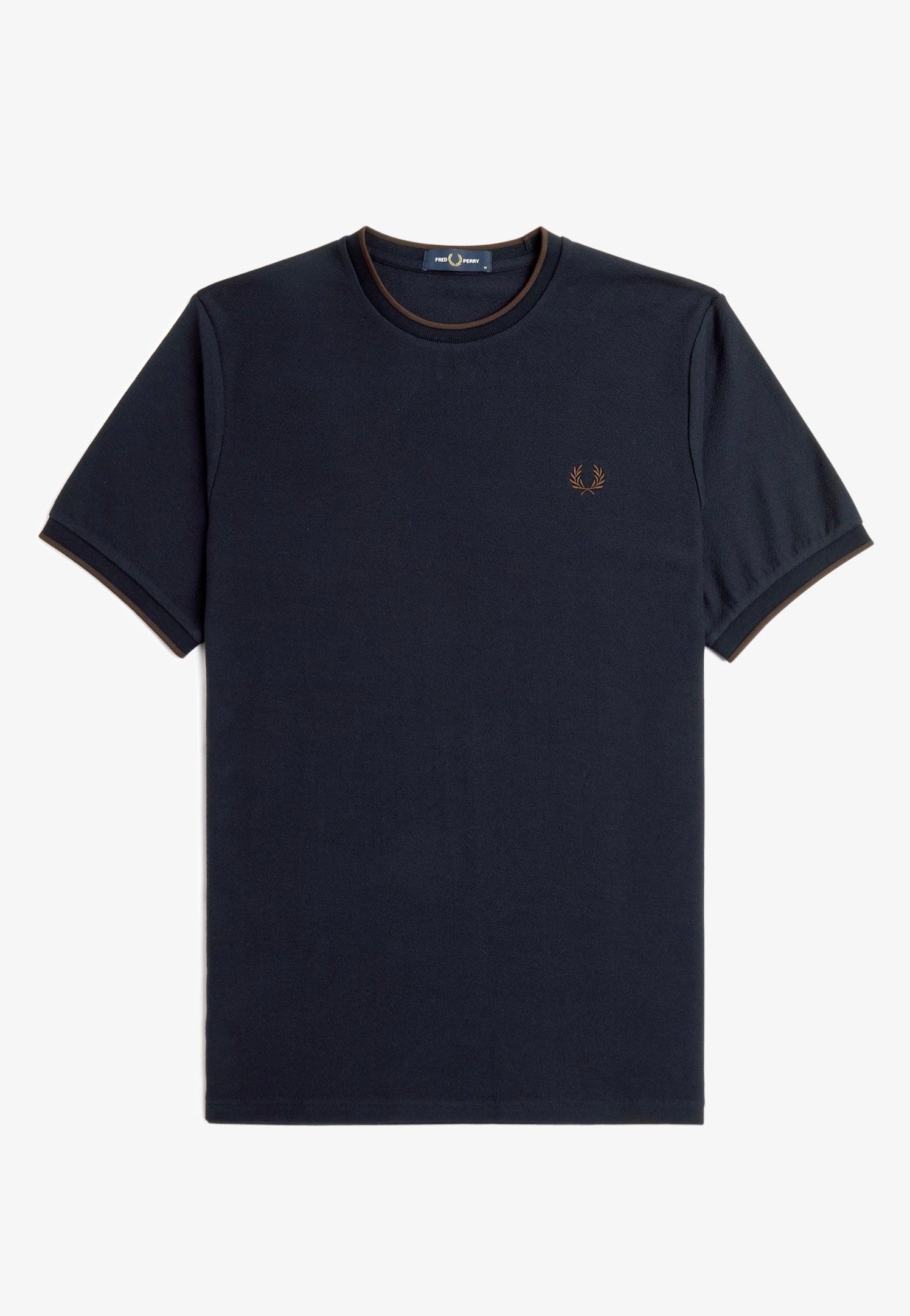 Fred Perry - Crepe Pique Navy - T-Shirt Clearance 100% Guaranteed