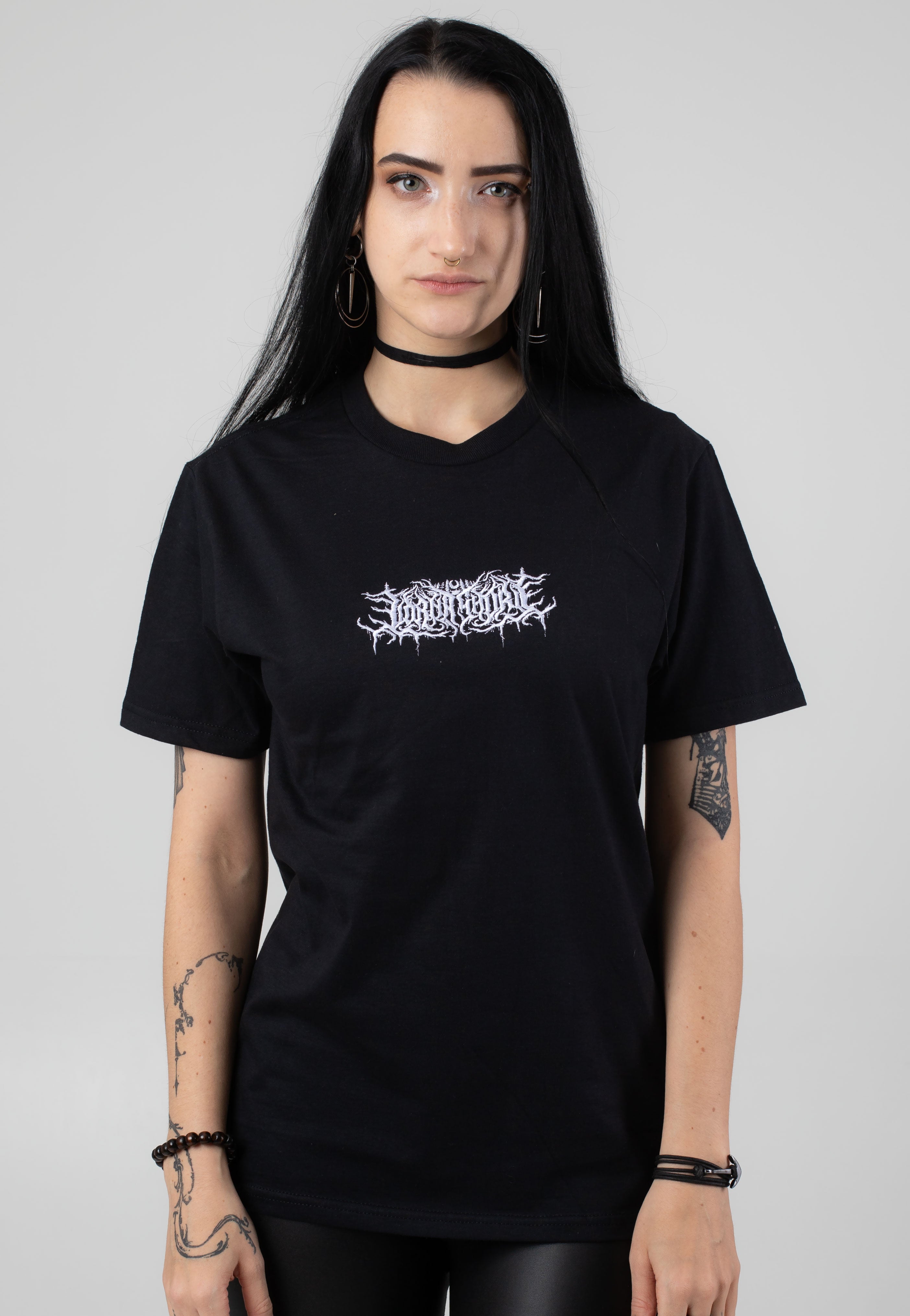 Lorna Shore - Embroidered Logo - T-Shirt Free Shipping Cost