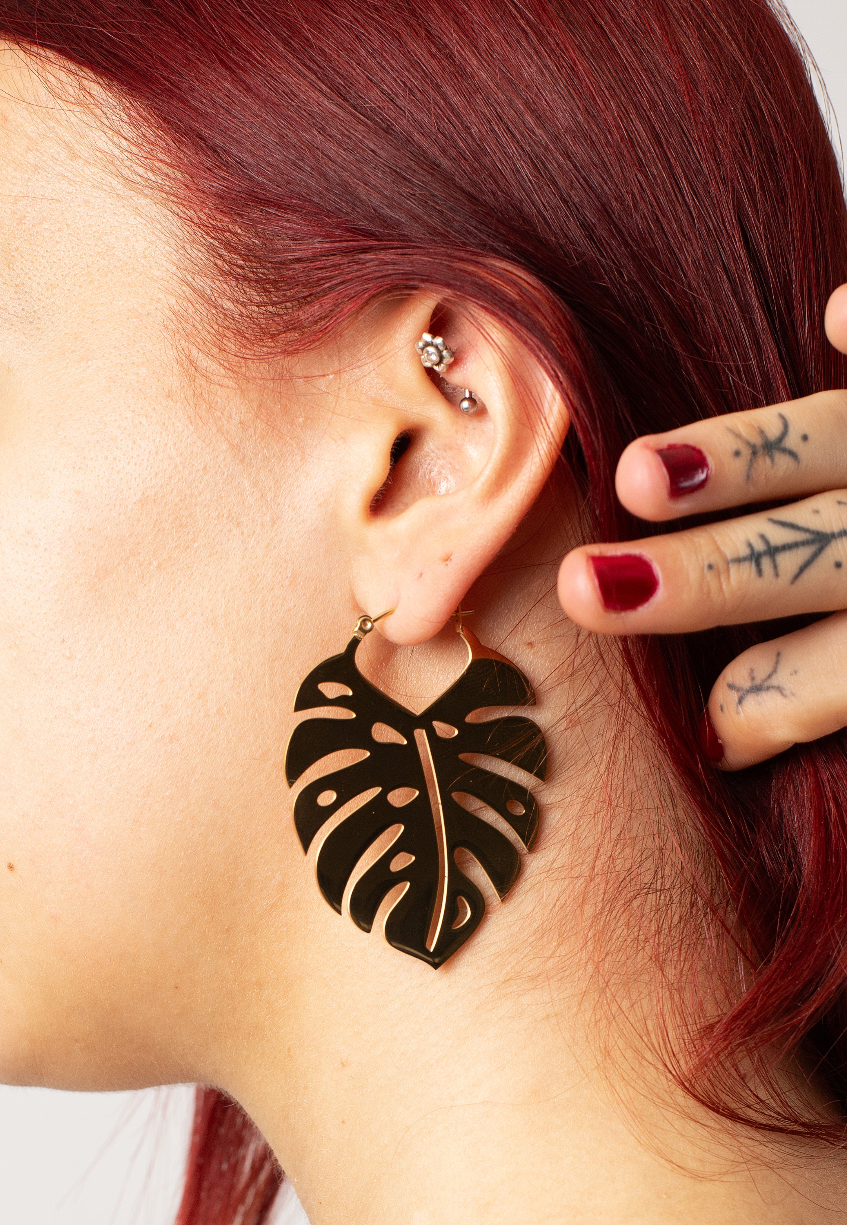 Wildcat - Monstera Leaf Gold - Earrings Outlet Visit