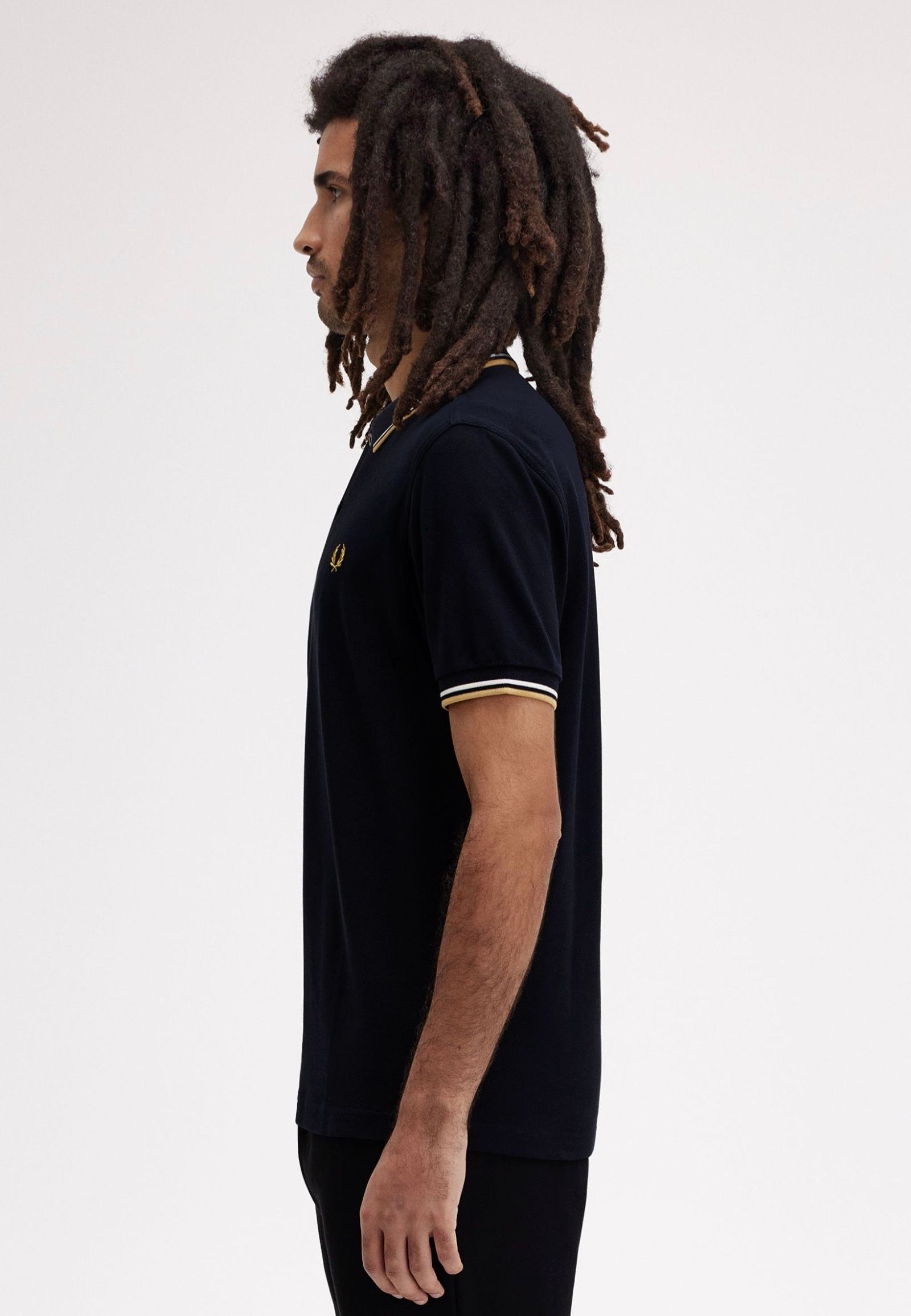 Fred Perry - Twin Tipped Navy/Ecru/Honeycomb - Polo Real Online