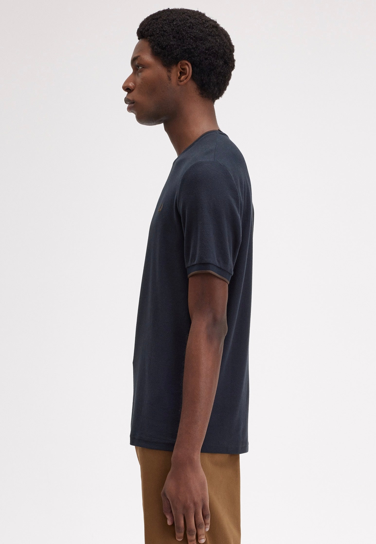 Fred Perry - Crepe Pique Navy - T-Shirt Clearance 100% Guaranteed