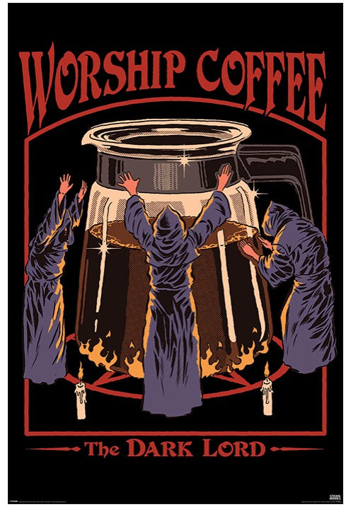 Steven Rhodes - Worship Coffee Maxi - Poster Shipping Discount Authentic