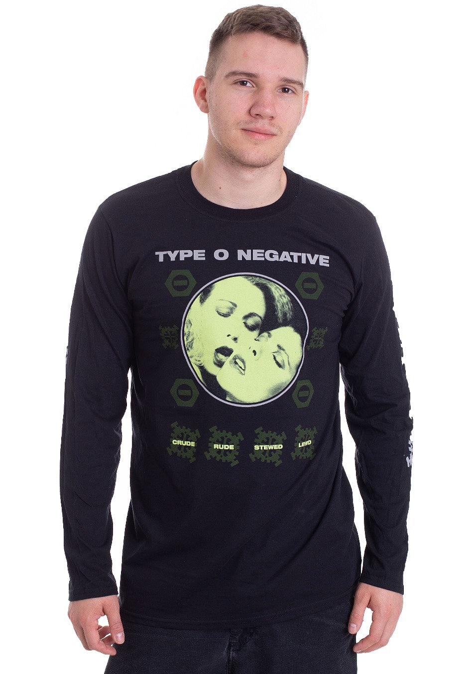 Type O Negative - Crude Gears Green - Longsleeve Visa Payment For Sale