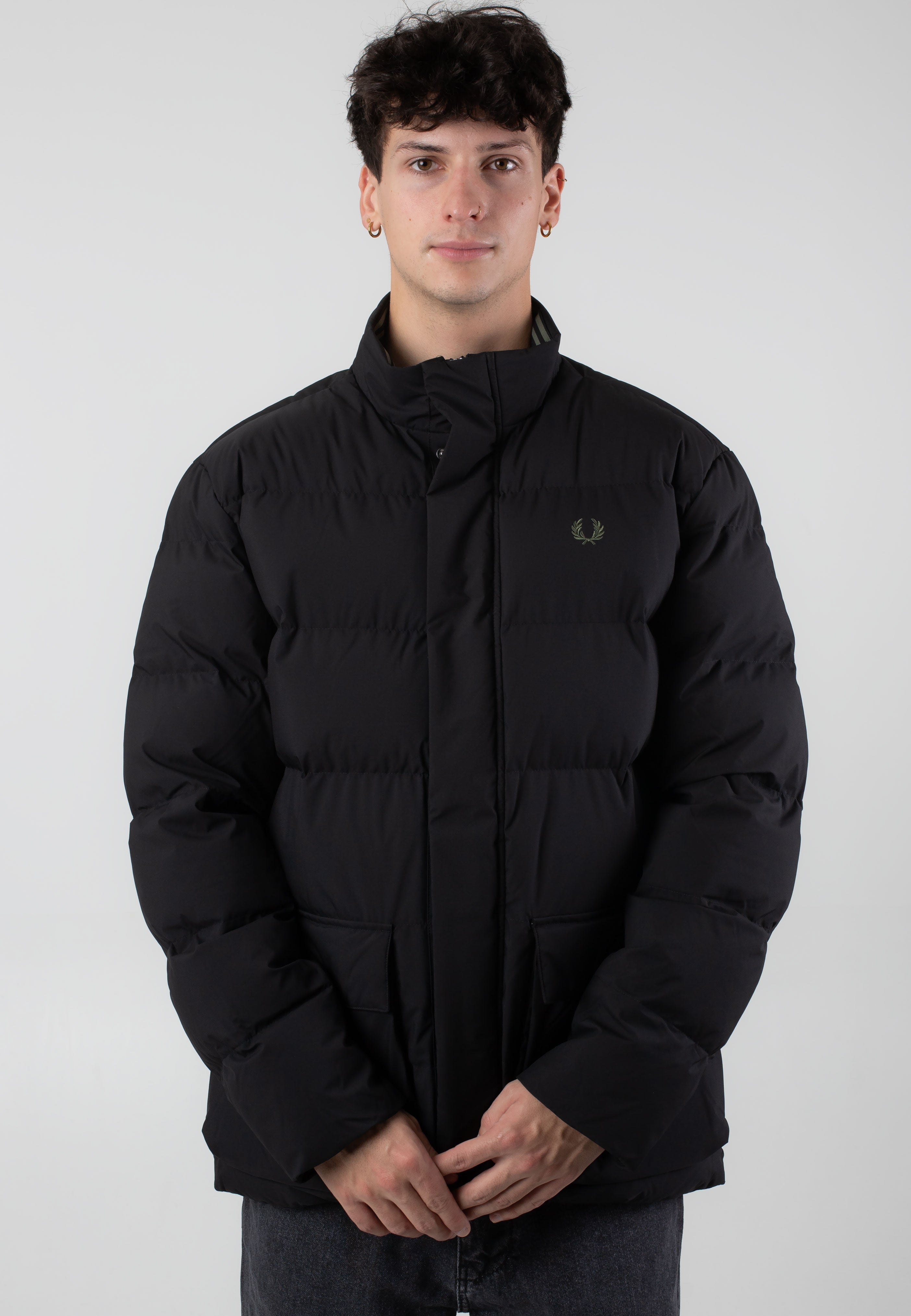 Fred Perry - Padded Pocket Detail Black - Jacket Buy Cheap Reliable