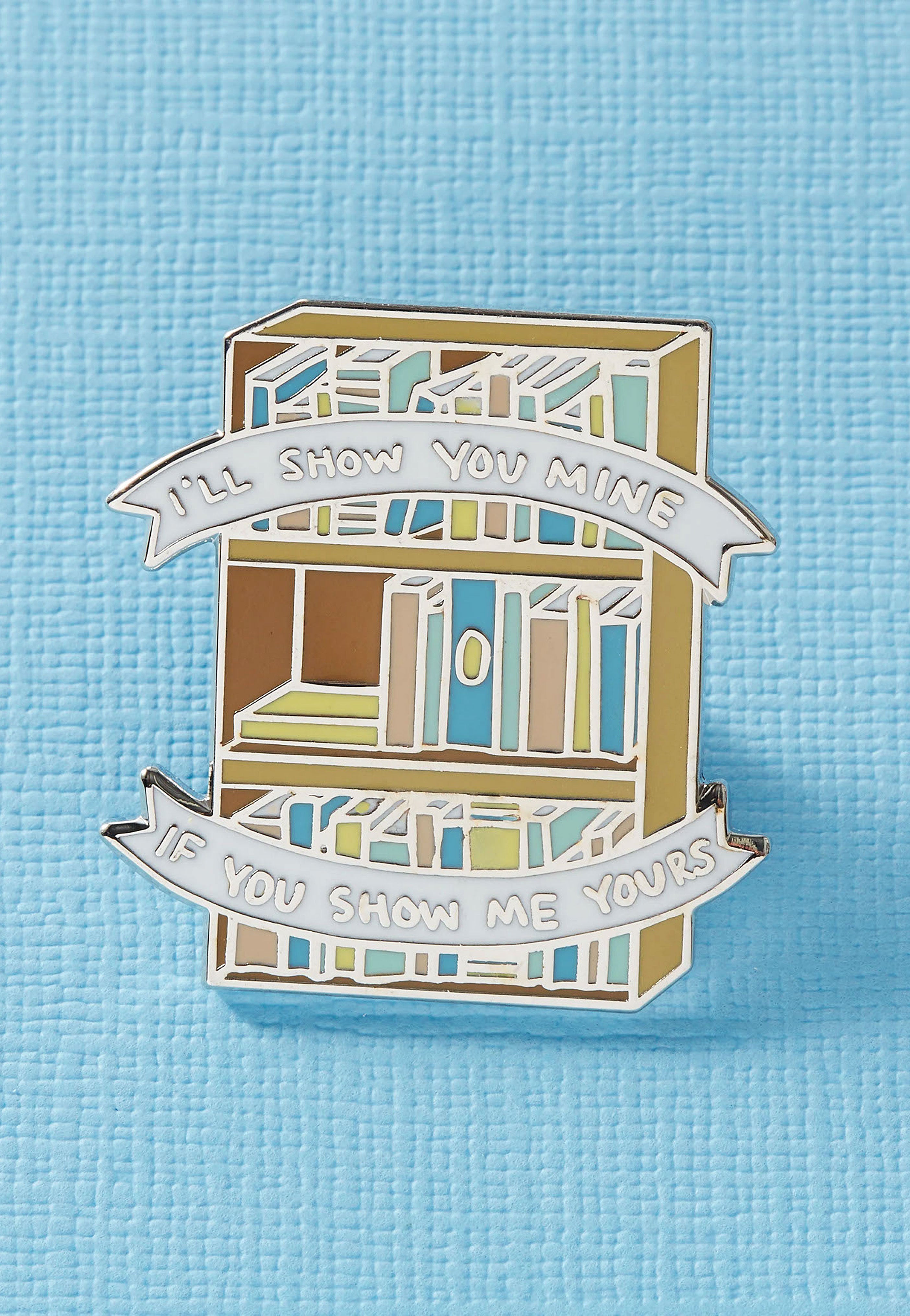 Punky Pins - I'll Show You Mine, If You Show Me Yours Bookcase Enamel - Pin