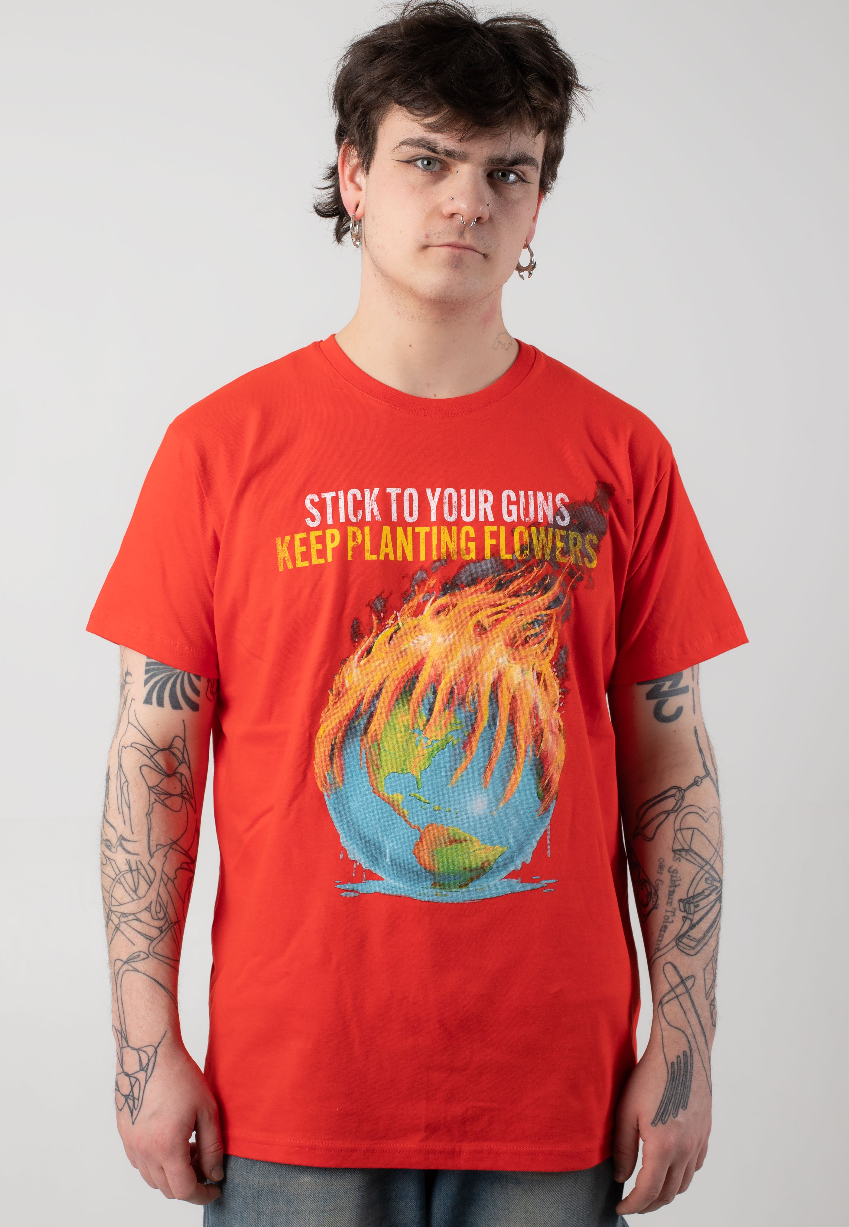 Stick To Your Guns - Keep Planting Globe Fire Red - T-Shirt Quality Free Shipping