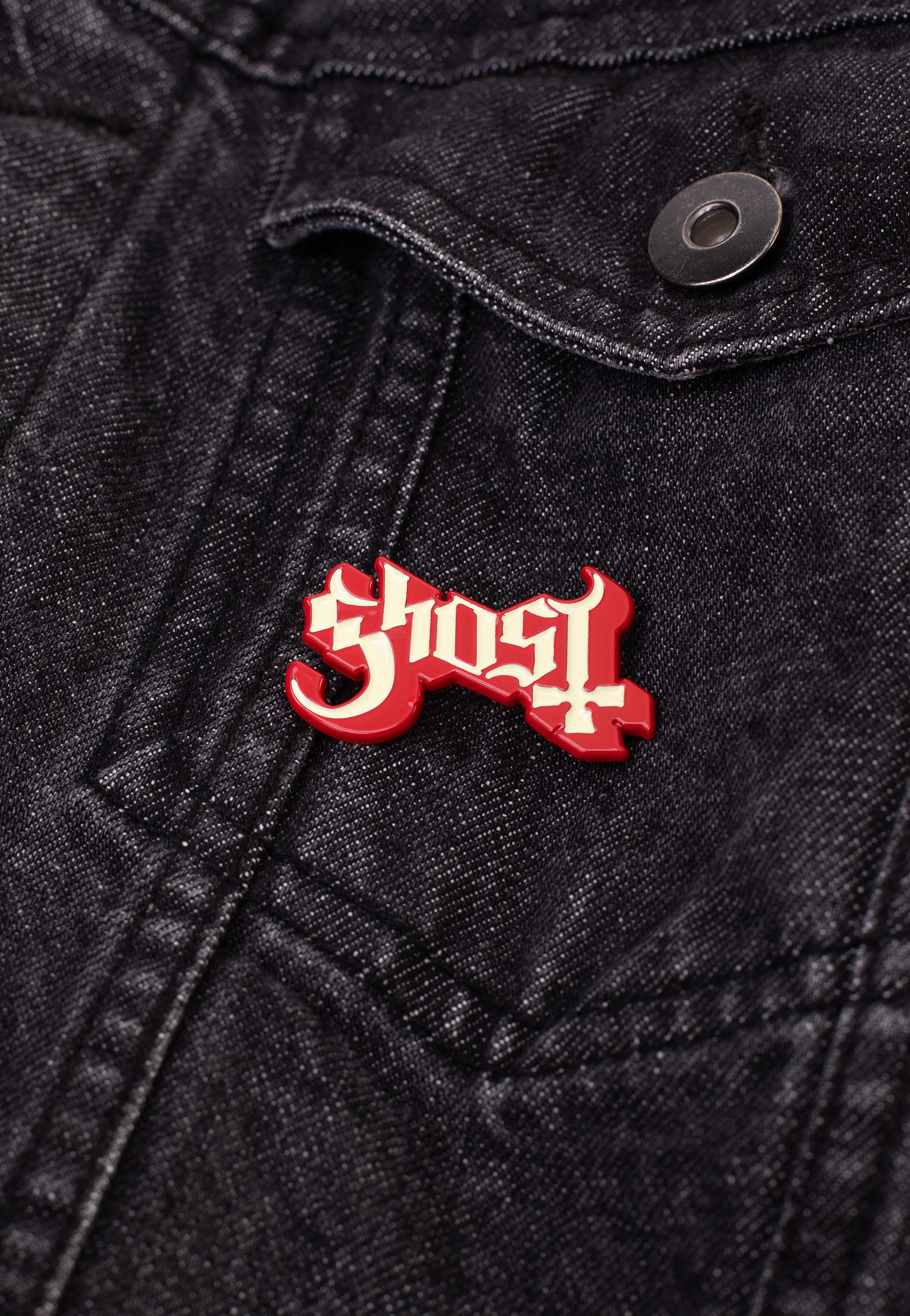 Ghost - Logo Red Shadow - Pin Best Wholesale