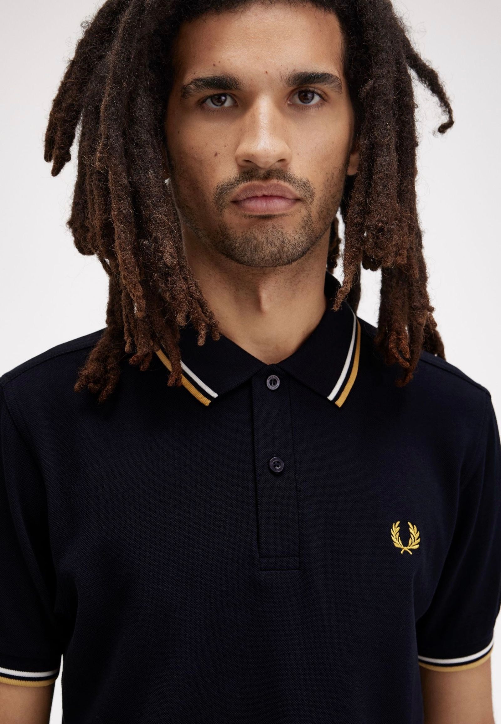 Fred Perry - Twin Tipped Navy/Ecru/Honeycomb - Polo Real Online