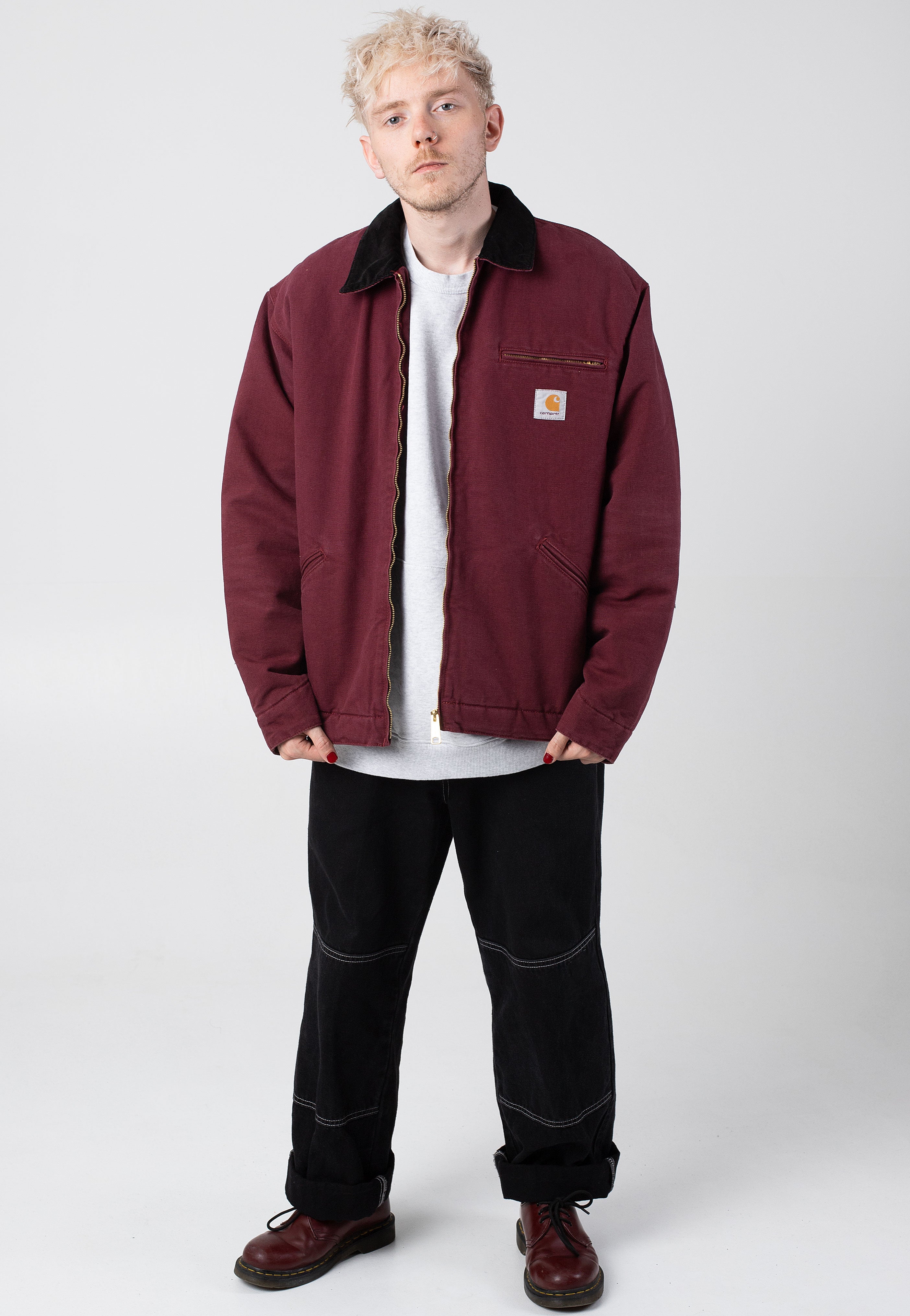 Carhartt WIP - Og Detroit Aged Canvas Malbec/Black - Jacket Clearance Footlocker Finishline