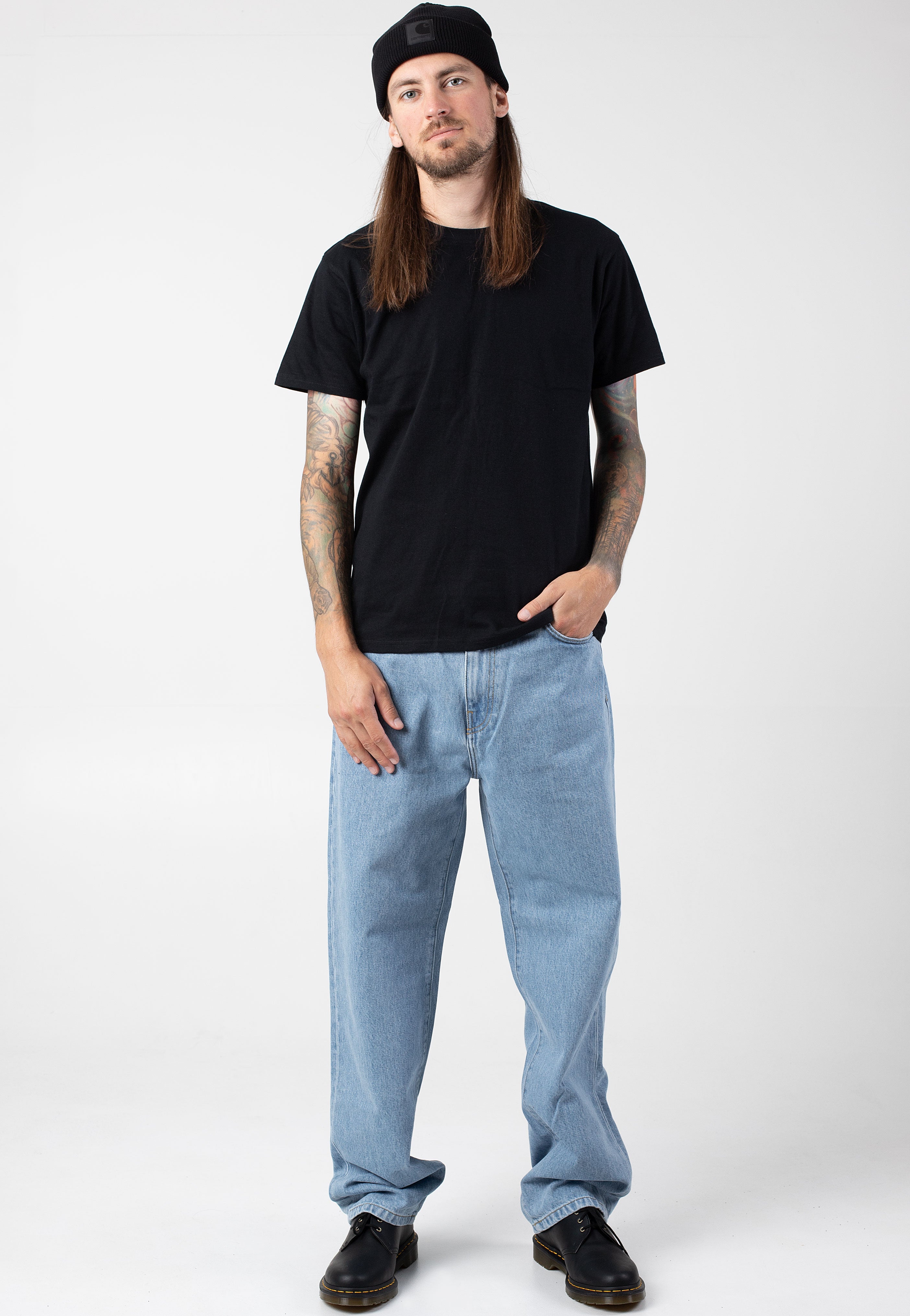 Carhartt WIP - Aaron Stone Bleached Blue - Jeans Outlet Fashionable