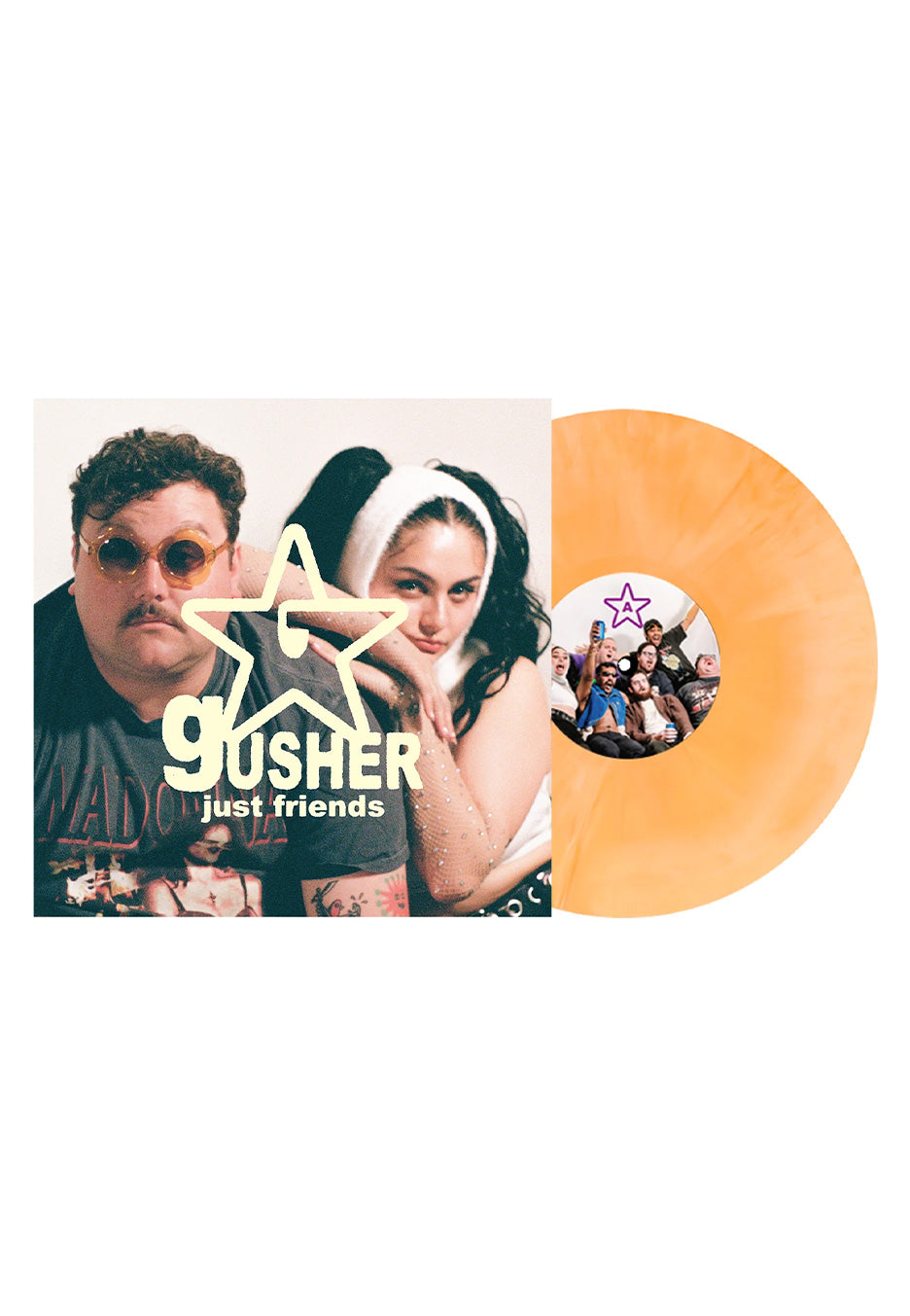 Just Friends - Gusher Ltd. Orange/White Bone Galaxy - Colored Vinyl Outlet Best Seller