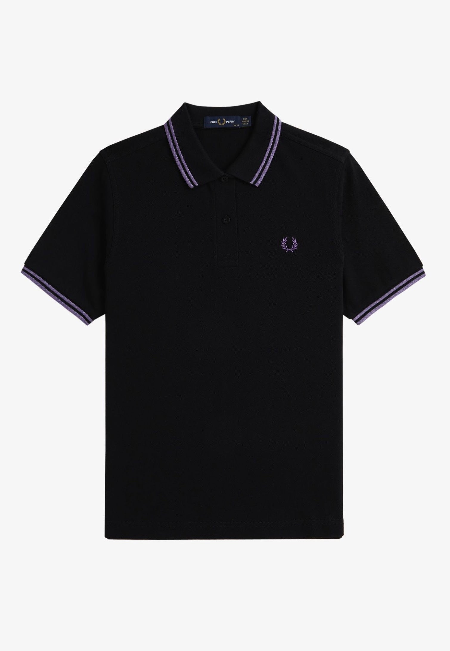 Fred Perry - Twin Tipped Black/Metallic Ultra Violet/Metallic Ultra Violet - Polo Outlet Great Deals