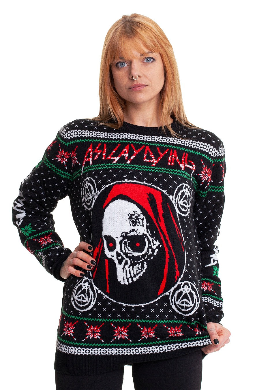 As I Lay Dying - Shaped By Fire Limited Winter Knit - Pullover Free Shipping For Nice