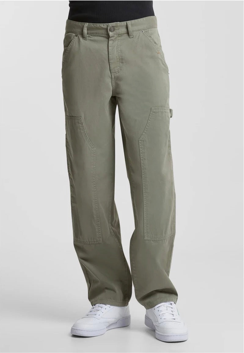 Urban Classics - Twill Double Knee Palegreen - Pants Discount Choice