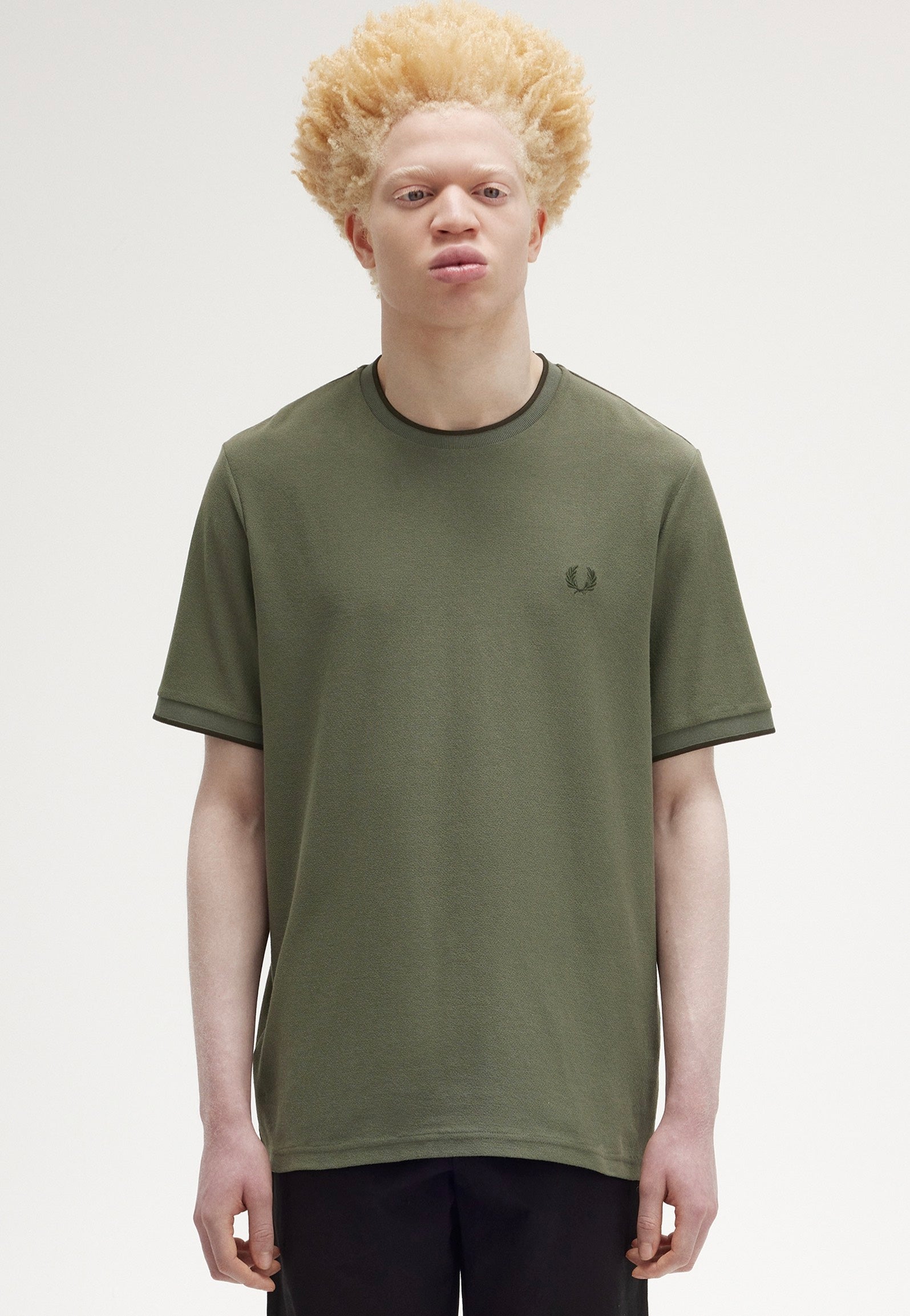 Fred Perry - Crepe Pique Laurel Wreath Green - T-Shirt Discount Hot Sale