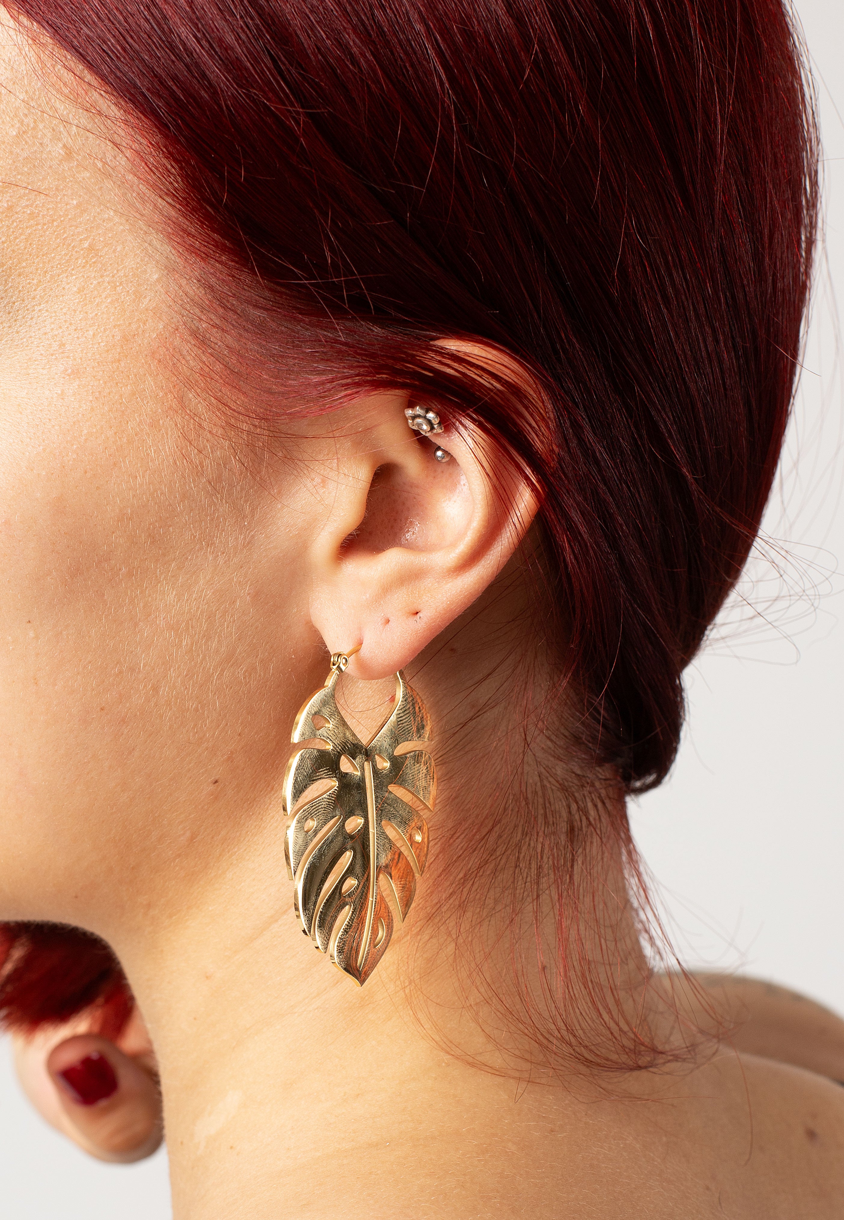 Wildcat - Monstera Leaf Gold - Earrings Outlet Visit