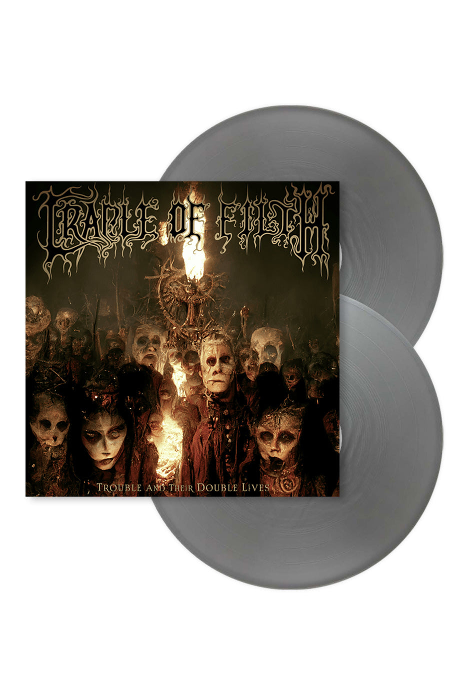 Cradle Of Filth - Trouble And Their Double Lives Silver - Colored 2 Vinyl 2025 Cheap Online