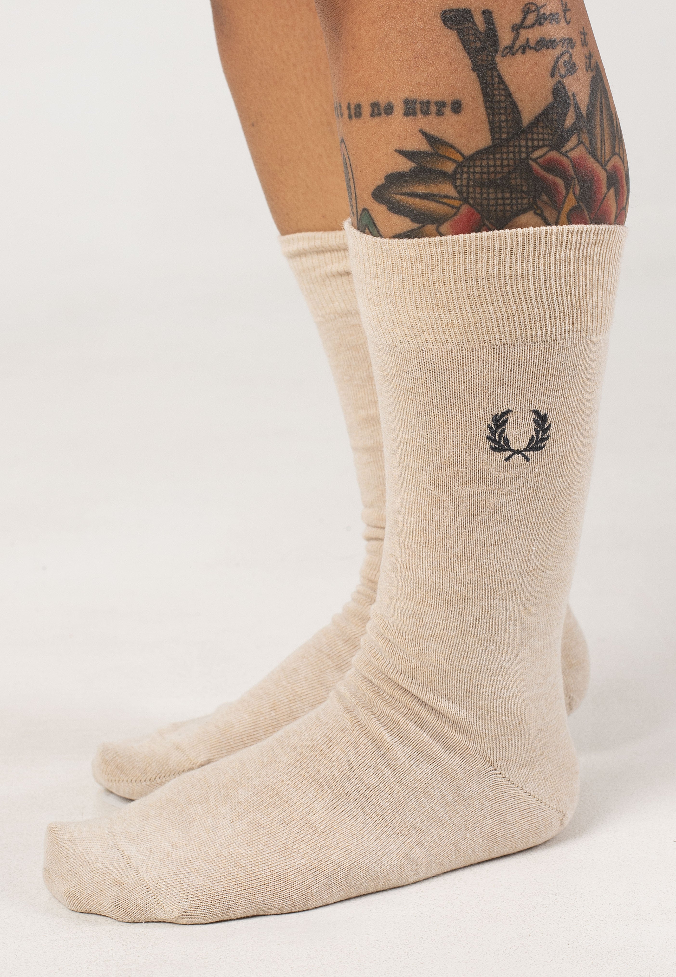 Fred Perry - Classic Laurel Wreath Porridge/ Anchor Grey - Socks Clearance 100% Guaranteed