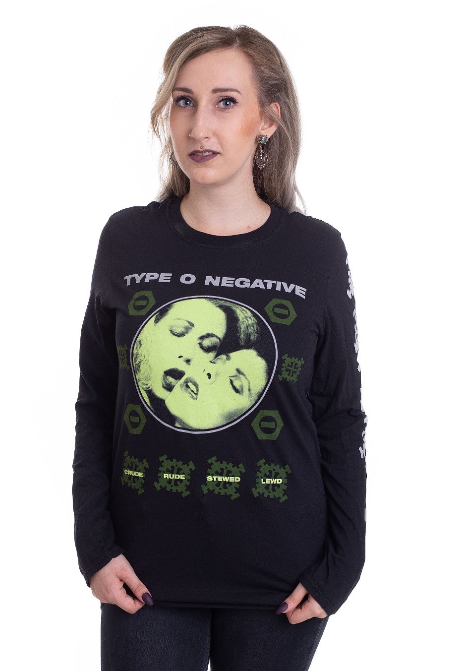 Type O Negative - Crude Gears Green - Longsleeve Visa Payment For Sale