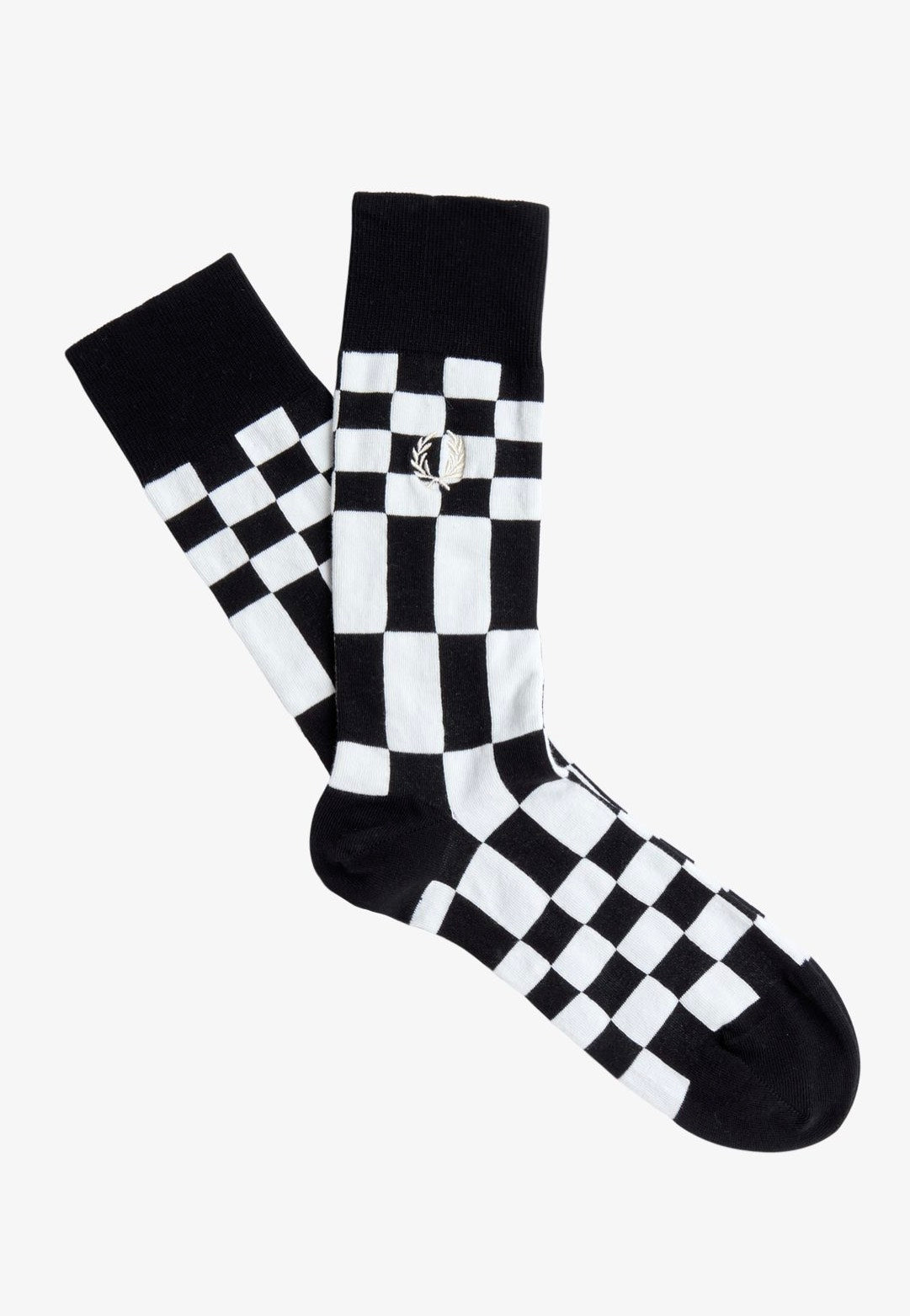 Fred Perry - Chequerboard Black - Socks Lowest Pice