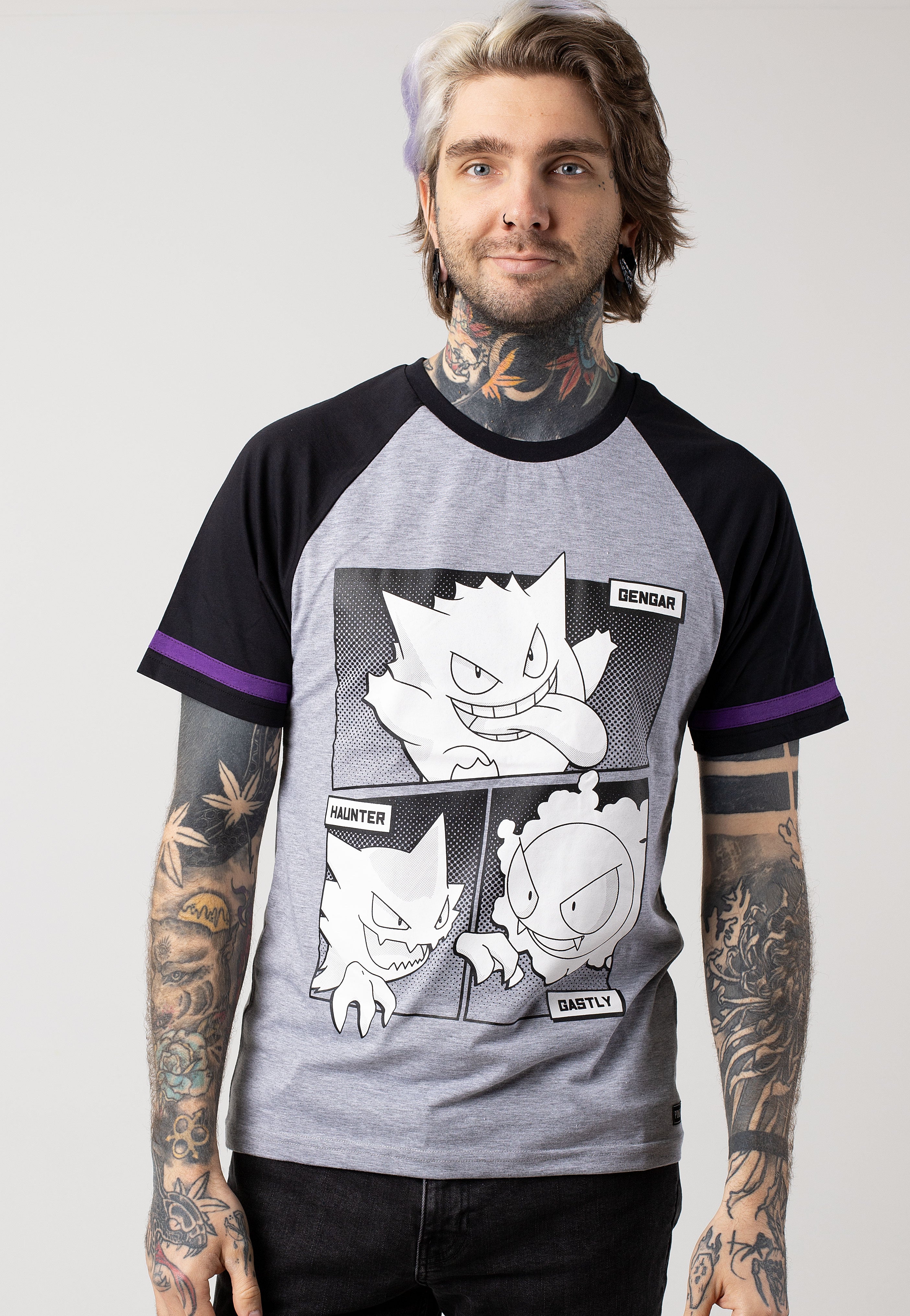 Pokémon - Shadow Pokemon Raglan Heather Grey - T-Shirt Cheap With Credit Card