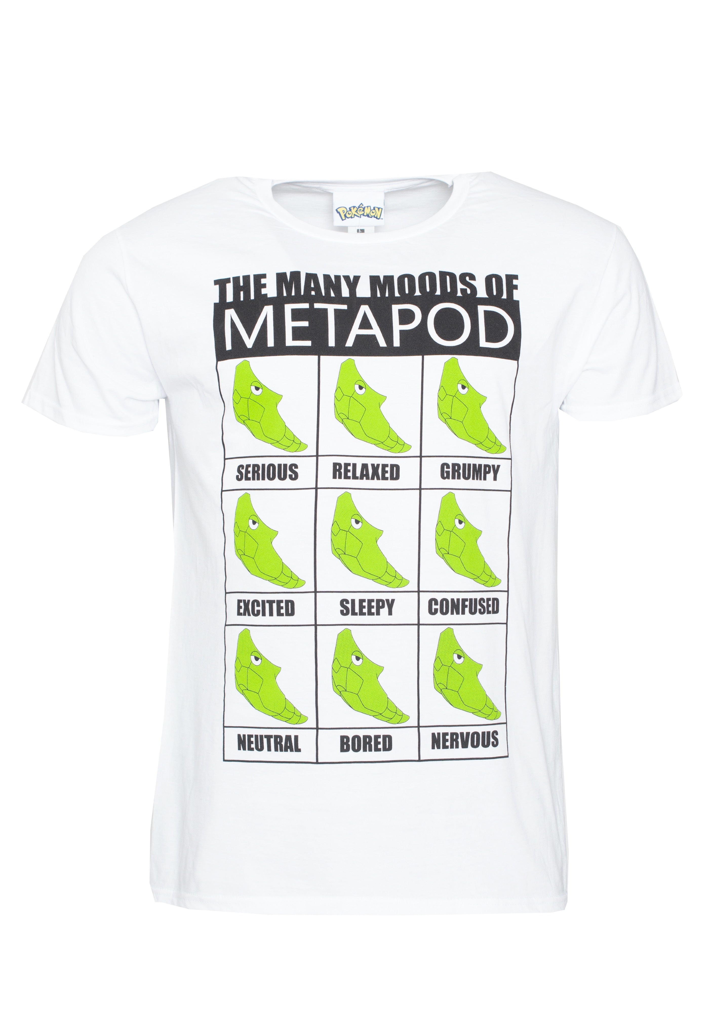 Pokémon - Many Moods Of Metapod White - T-Shirt Buy Cheap Newest