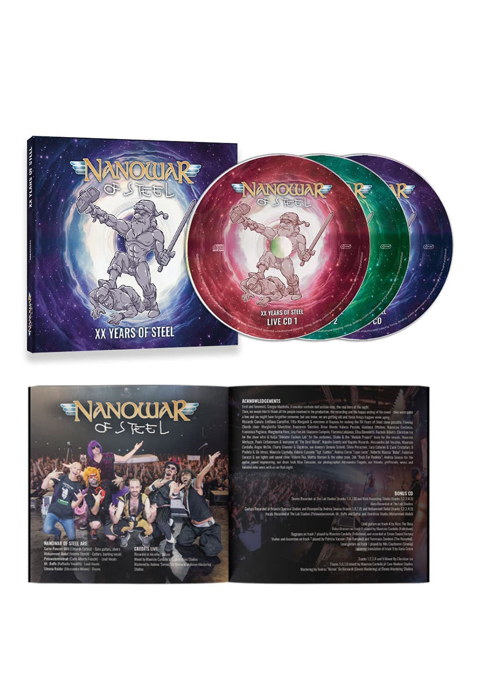 Nanowar Of Steel - XX Years of Steel - 3 CD Digipack Outlet Original