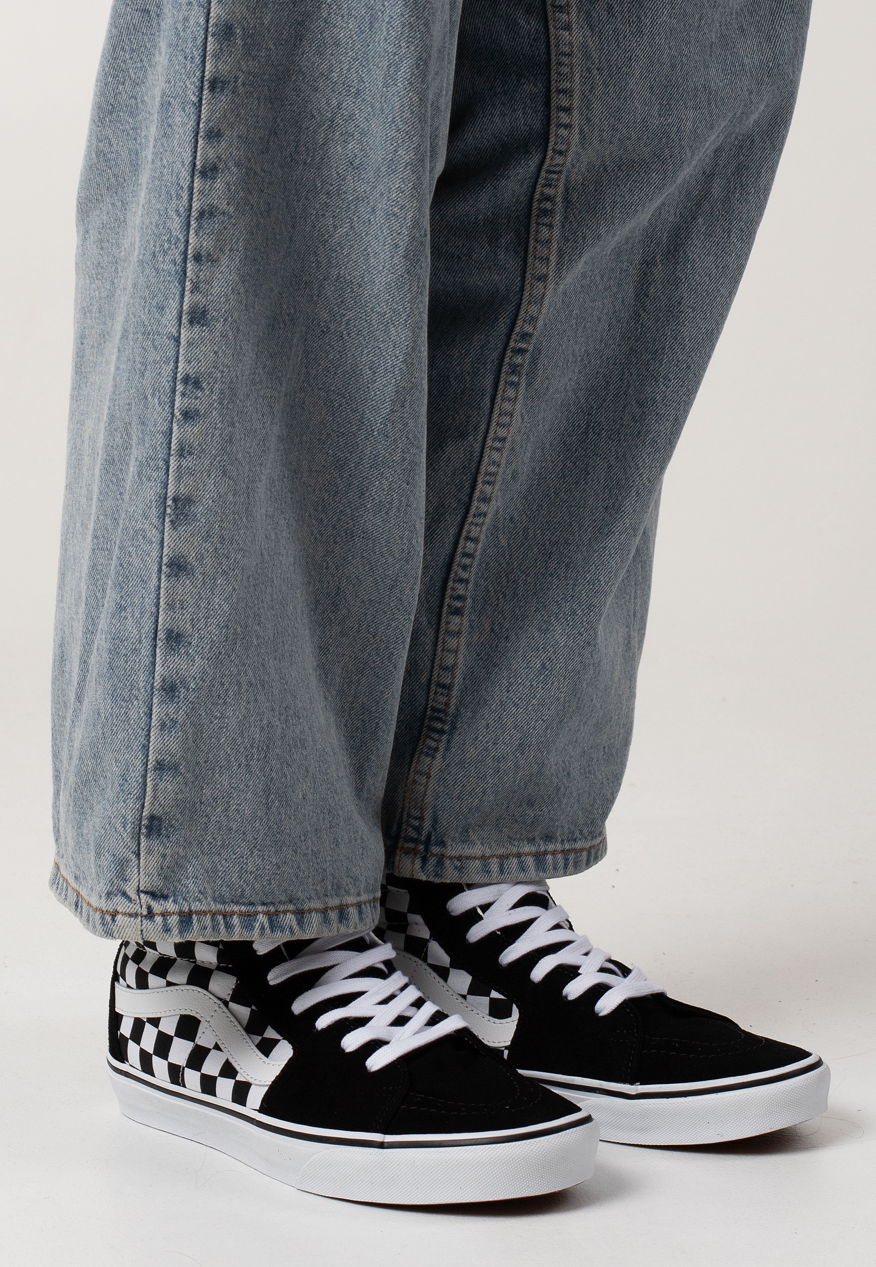 Vans - Sk8 Hi (Checkerboard) Black/True White - Shoes Cheap Pice Original