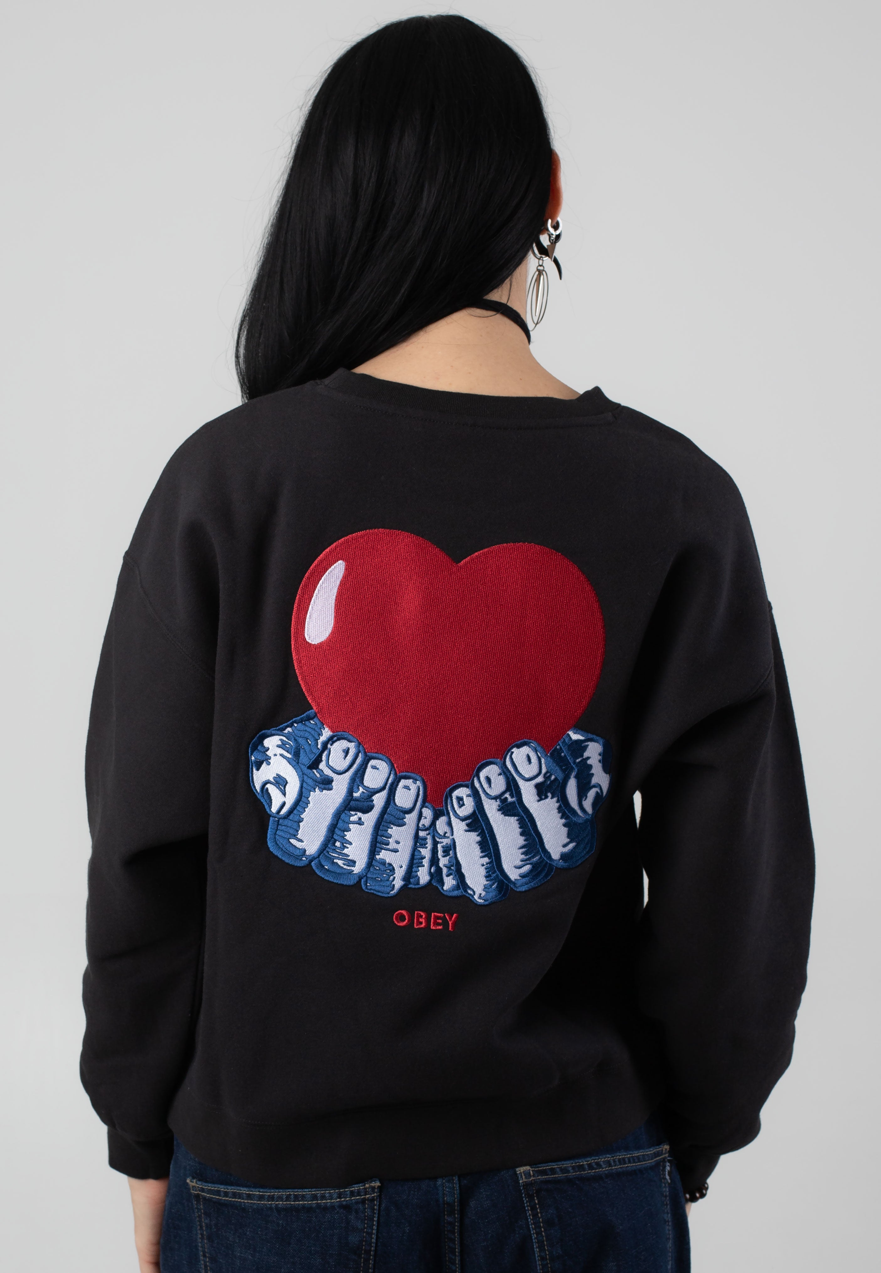 Obey - Heart Digital Black - Sweater Free Shipping Reliable