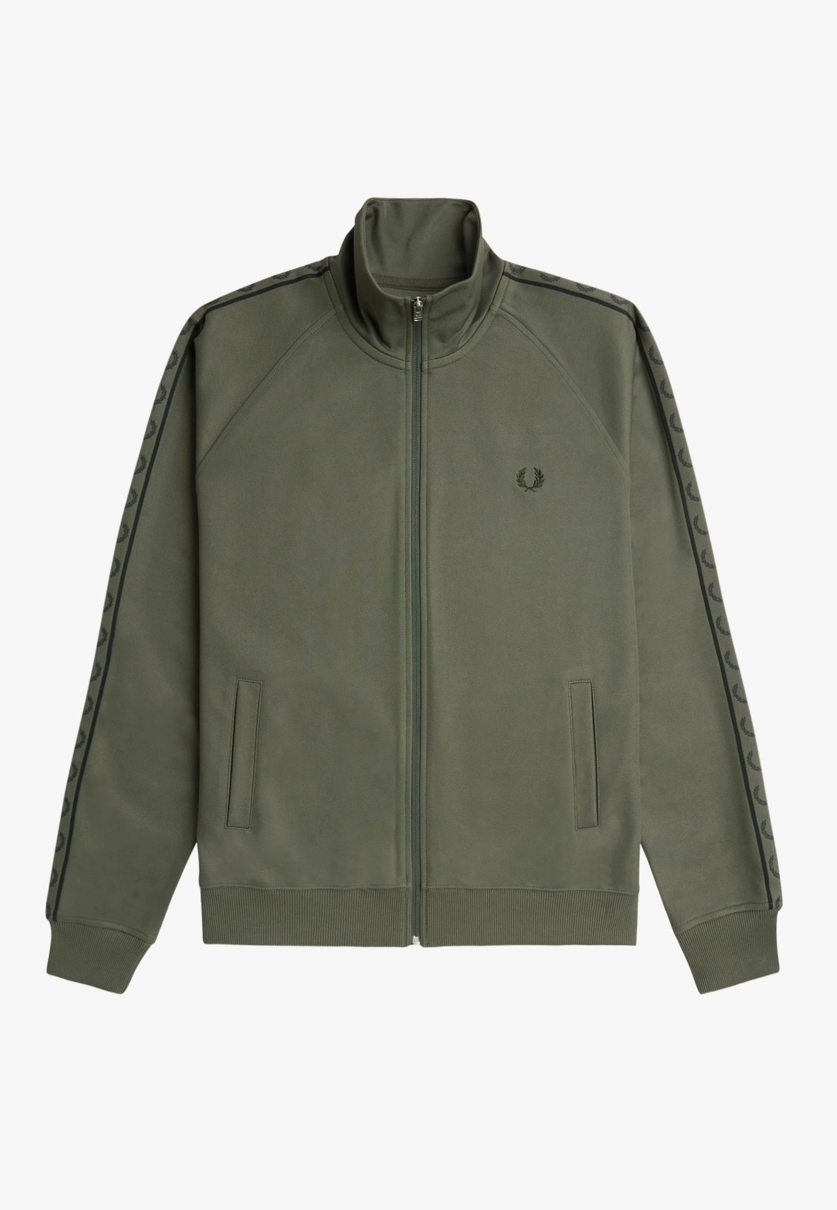 Fred Perry - Contrast Tape Track Laurel Wreath Green/Night Green - Track Jacket Cheap Best Sale