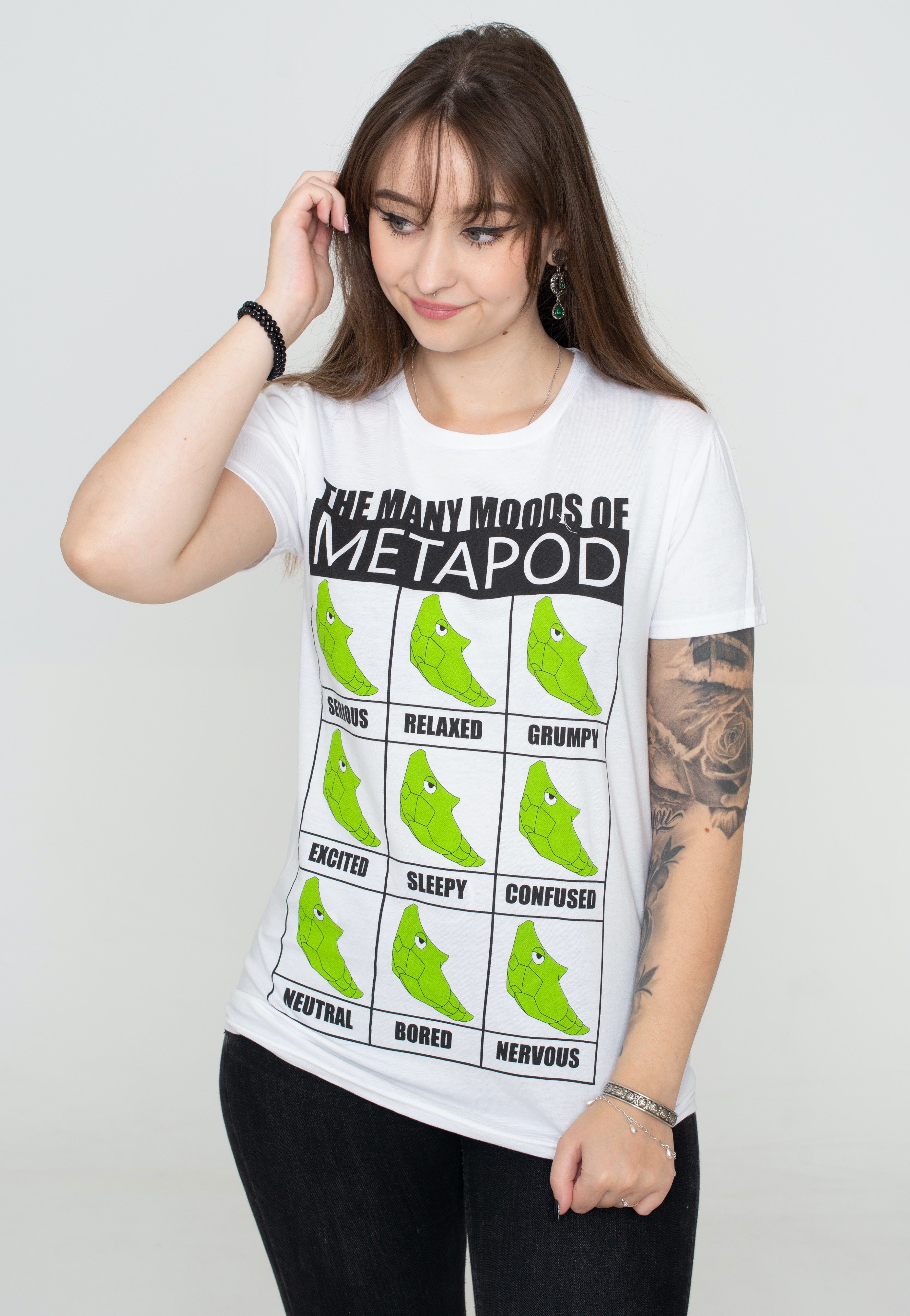 Pokémon - Many Moods Of Metapod White - T-Shirt Buy Cheap Newest